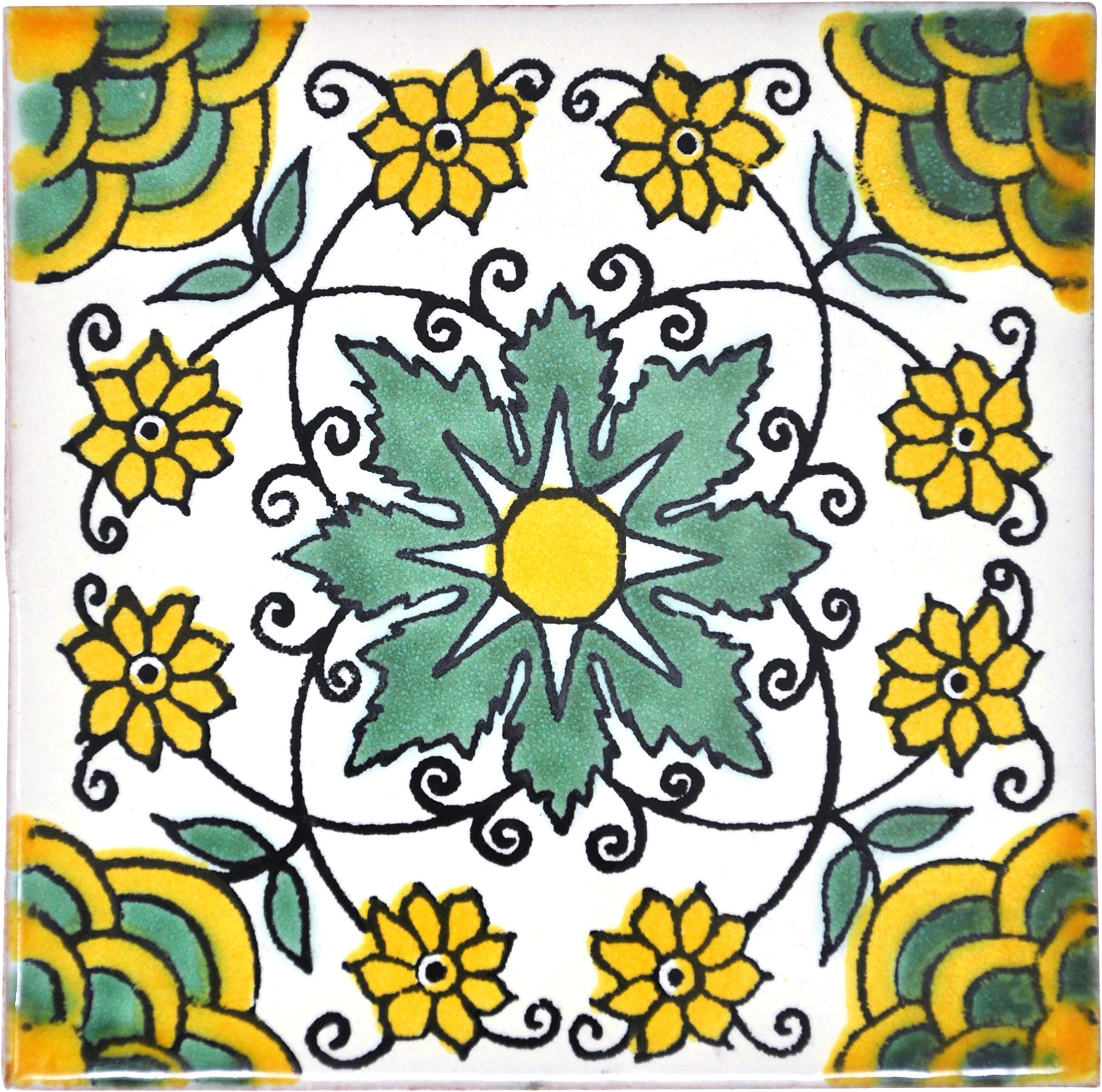 Tumia LAC Talavera Fliesen 10,5cm - Handgemachte Mexikanische Wandfliesen