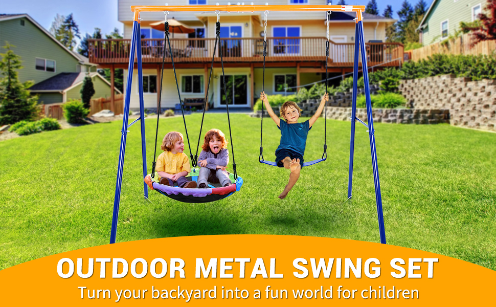 Amazon.com: Lunafun Outdoor Swings for Kids, 440lbs, Heavy
