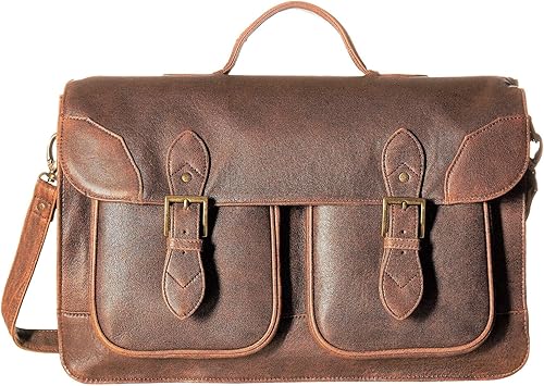 Miniatura 2 de Scully Aero Squadron Leather Front Flap Workbag Maletín para portátil Marrón