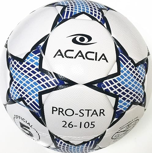 ACACIA Balón de fútbol Pro Star, blanco, tamaño 5