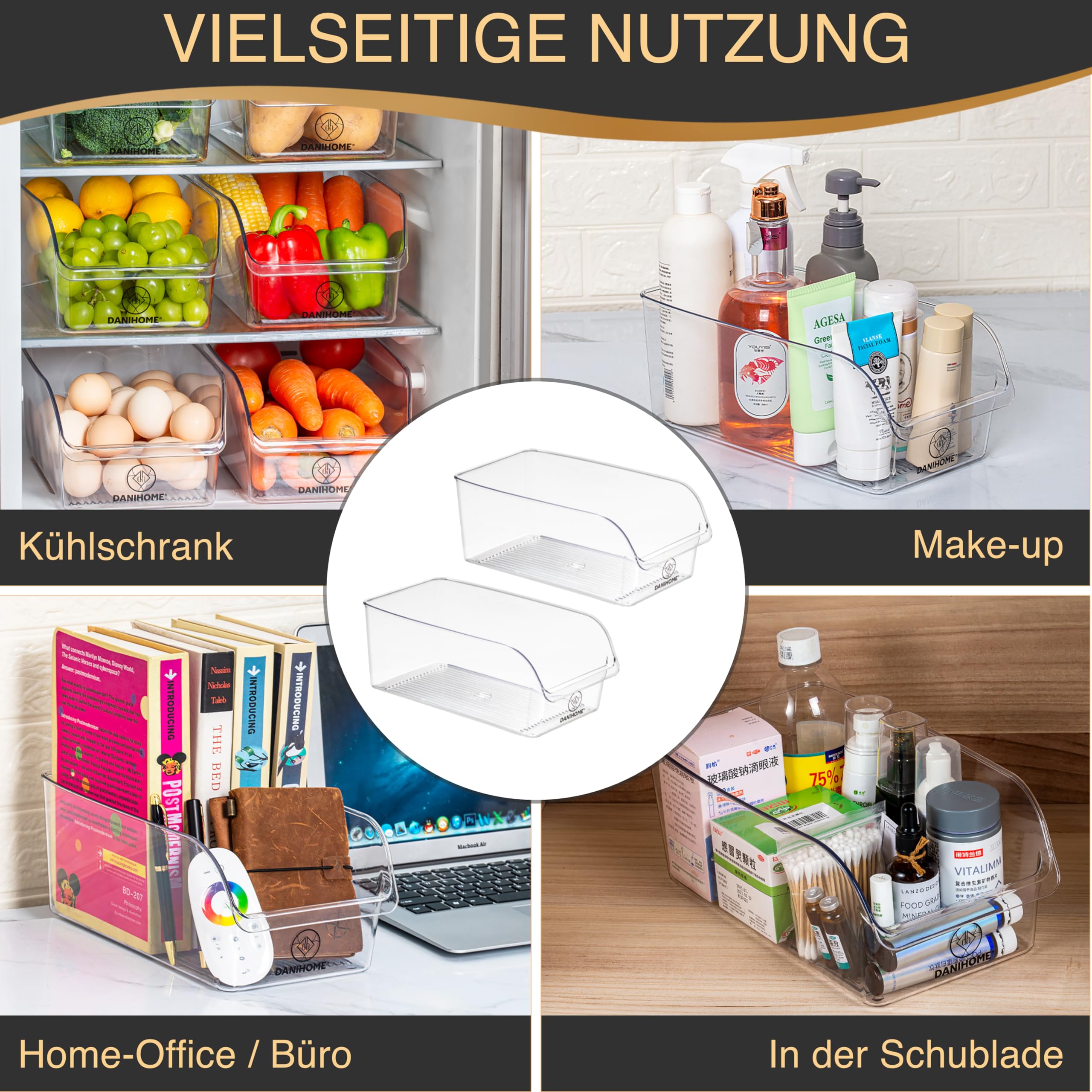 Poubelle De Cuisine, Organiseur De Cuisine Rectangulaire Sans Couvercle