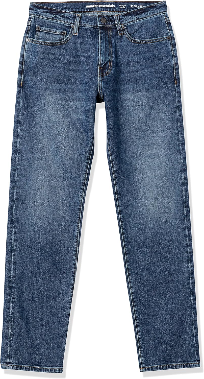 Amazon Essentials Men's Straight-Fit Jean 28W x 28L Vintage Wash
