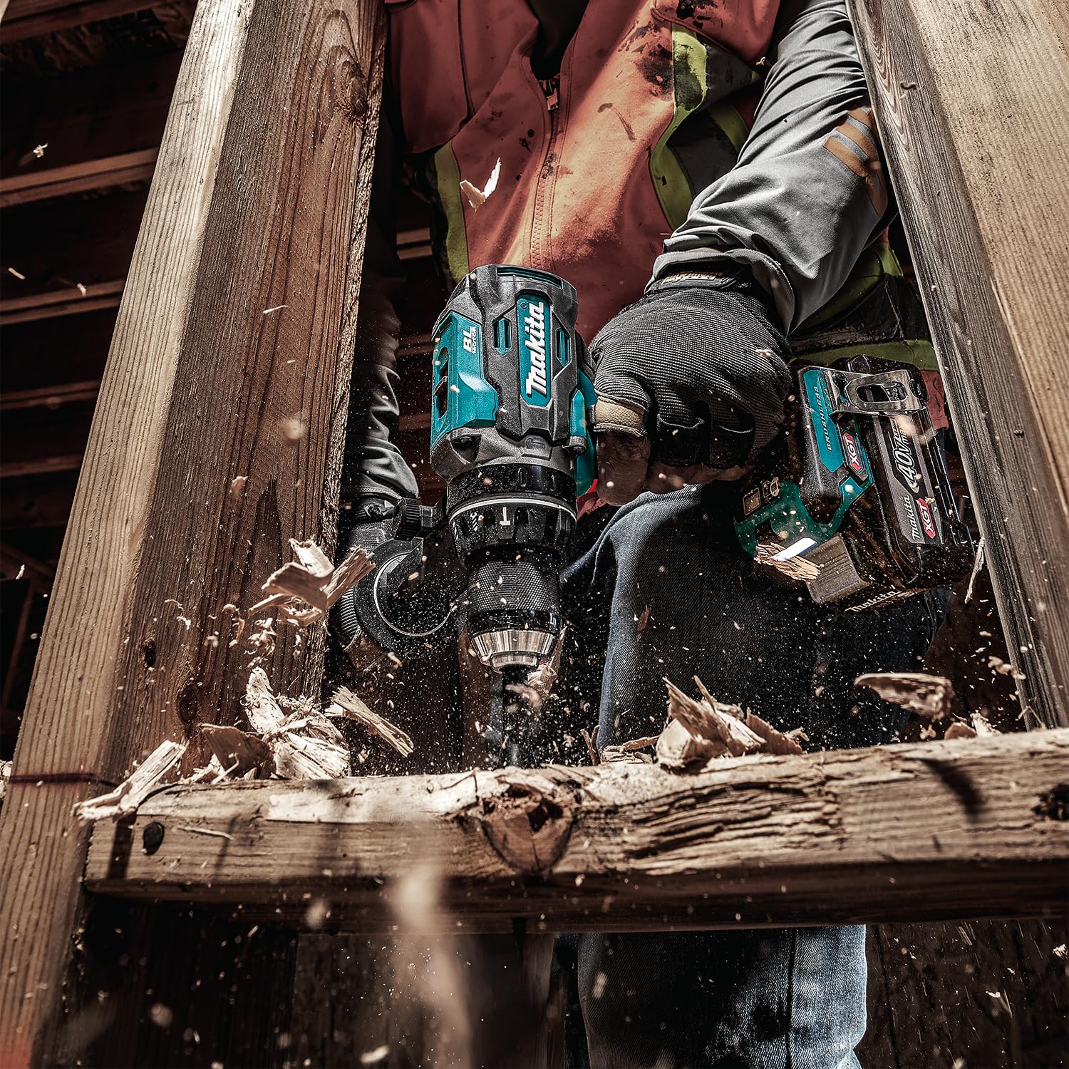 Makita HP003GU201 Akku-Schlagbohrschrauber, 40V max., 4,0 Ah, 2 Akkus, Ladegerät, im MAKPAC