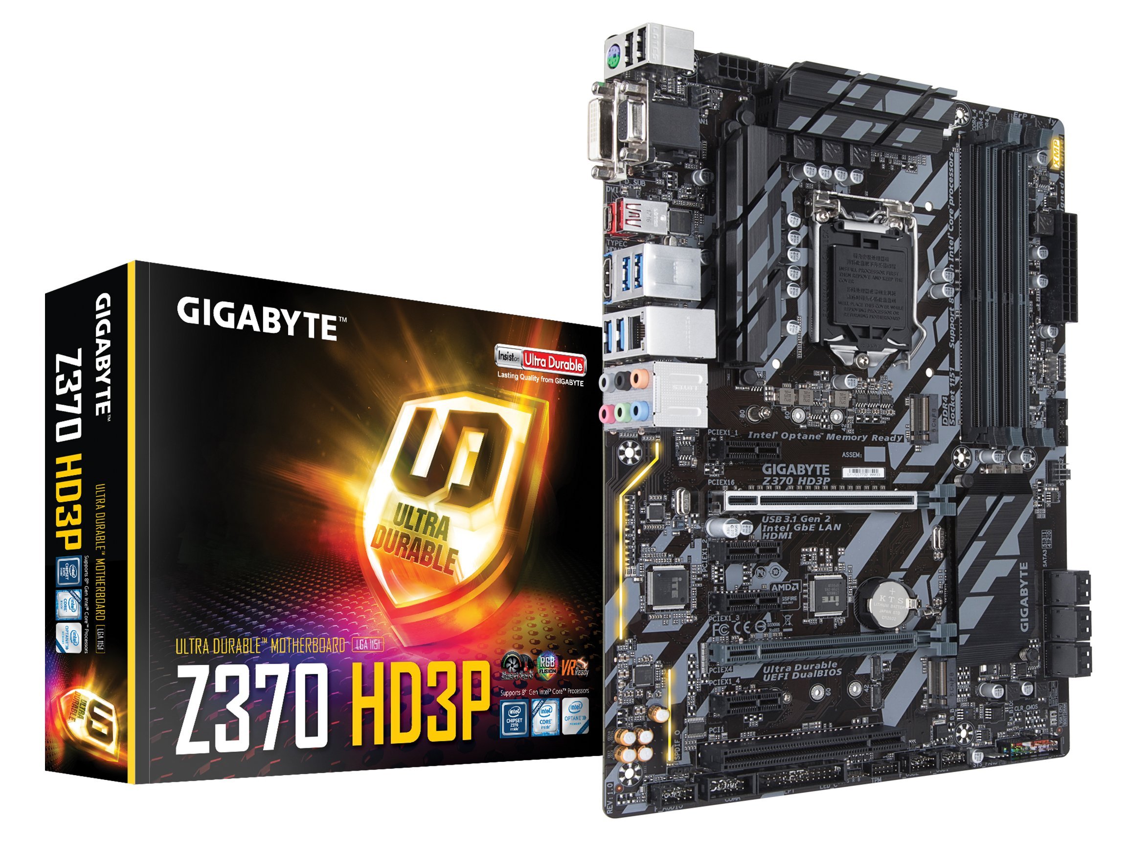 Amazon.com: GIGABYTE Z370 HD3P (Intel LGA1151/ Z370/ ATX/ 2xM.2