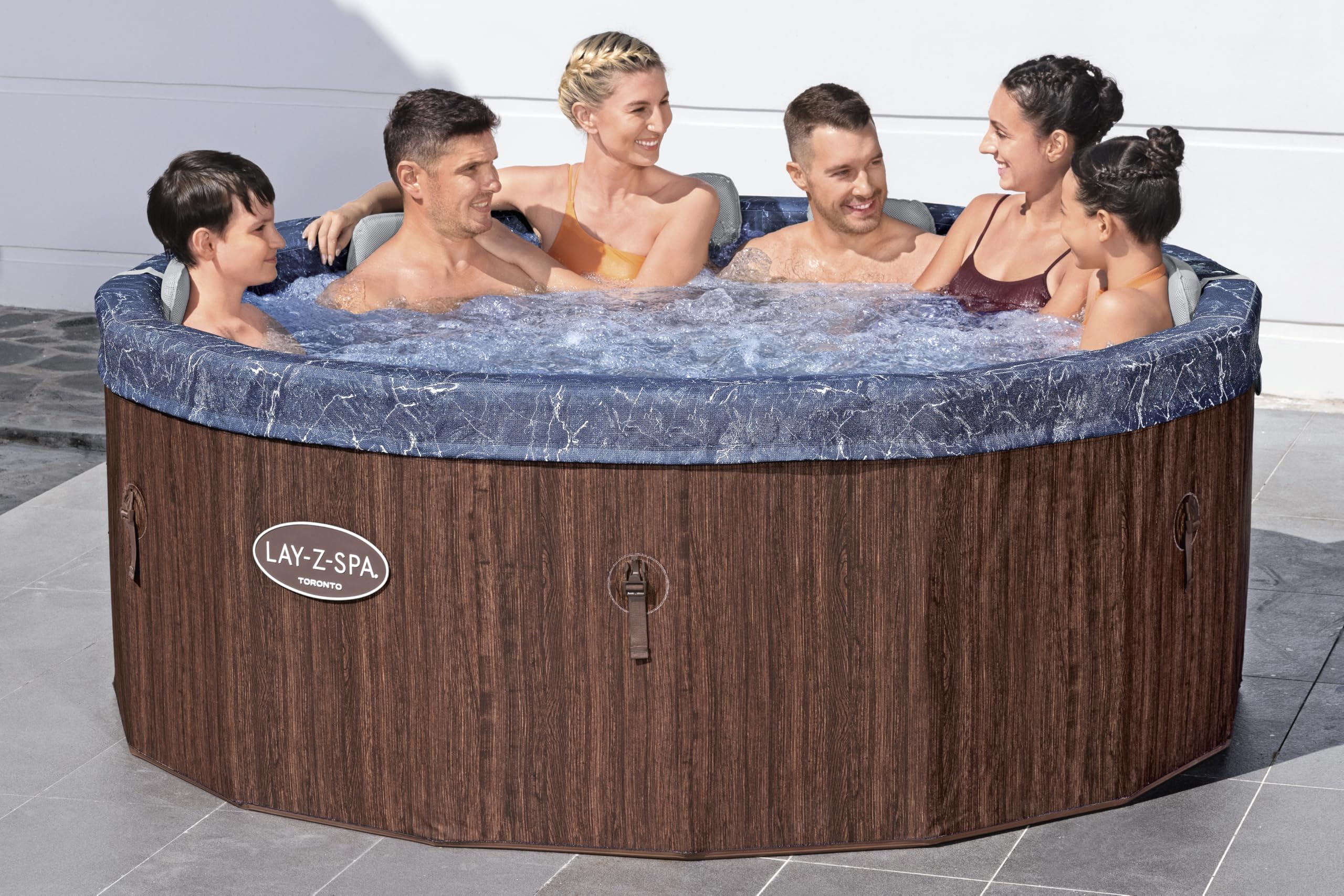 75" x 27,5"/1,90 MX 70 cm Toronto ThermaCore UltraFit Smart AirJet 7 Rond en Bois Marron