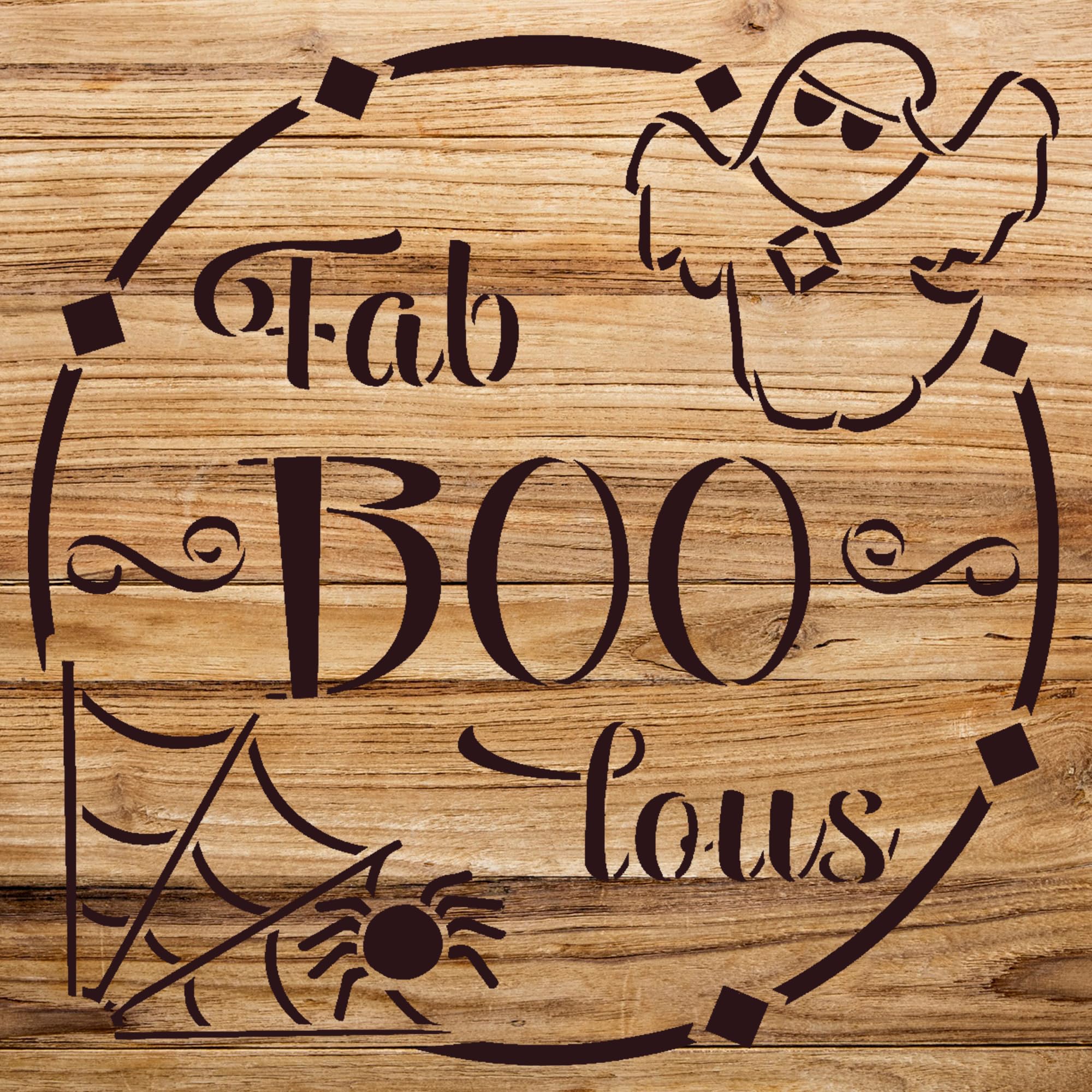 Ghost Spider Web Stencil Pattern for Halloween Decor, Reusable Mylar Template, Ideal for Walls, Crafts, and Home Decoration Projects - Size A2 (16.5