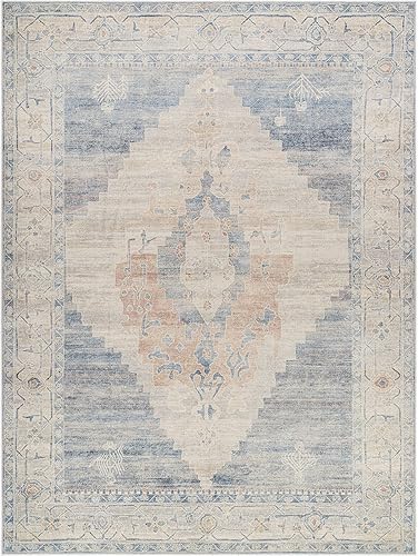 Vista 5 de Livabliss x Becki Owens Luca Medallion - Alfombra de área, 6 pies 7 pulgadas x 9 pies, peltre