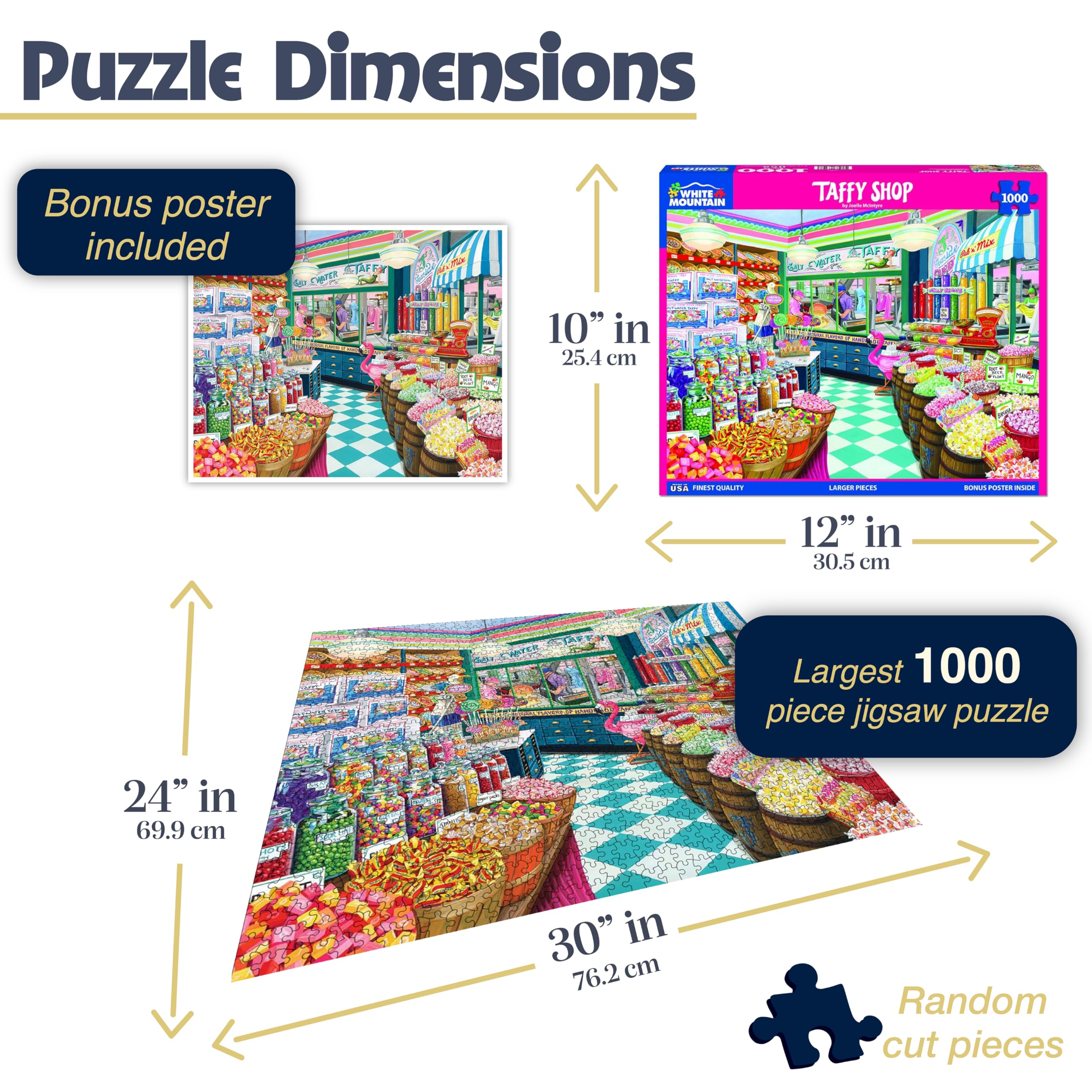 Amazon.com: White Mountain 1000 Piece Jigsaw Puzzle Nostalgic