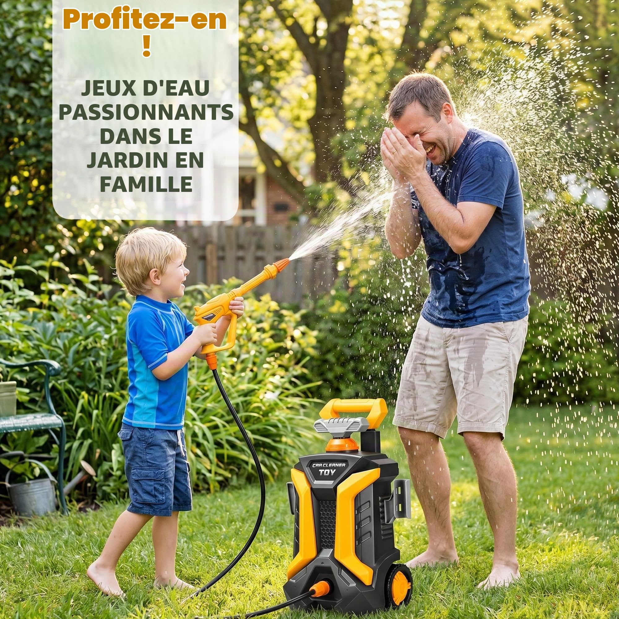 Nettoyeur haute pression jouet pour enfants, jeu de nettoyage pour tout-petits | Jouet de nettoyage pour enfants, machine de nettoyage par pulvérisation interactive, outil de garage avec fonction jet d'eau