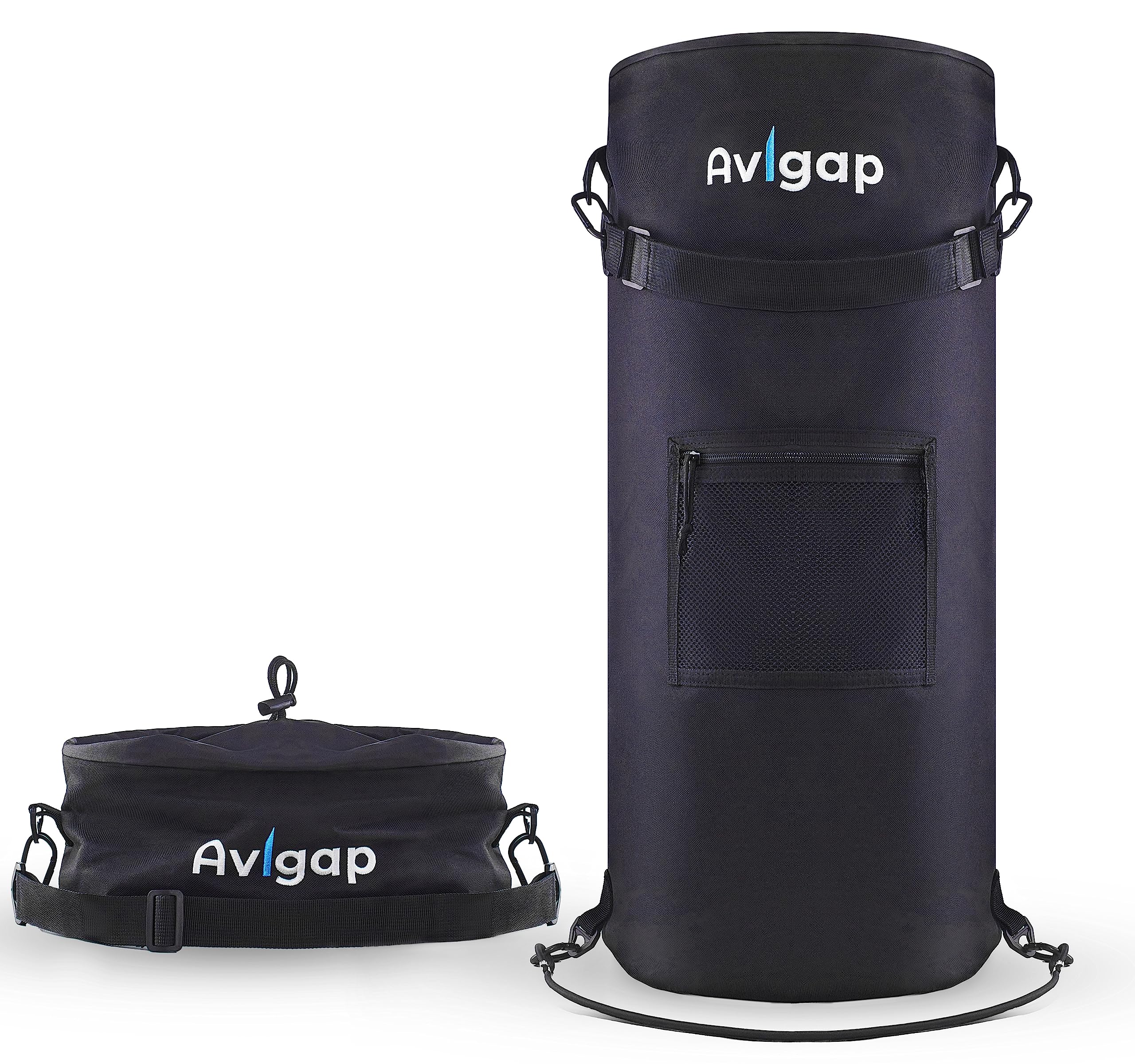 Avigap Boat Trash Can, 100% Odor & Leak Resistant, Portable, Reusable, 10-13 Gal Garbage Bag Snaps Inside, Easy to Install & Clean, Fishing, Sandbar, Kayak, Pontoon Boat Accessories