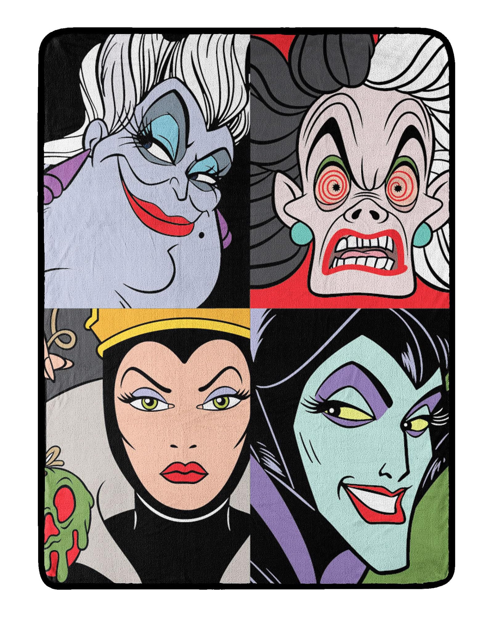 Northwest Disney Villains Micro Raschel Throw Blanket, 46" x 60", Portraits for Evil