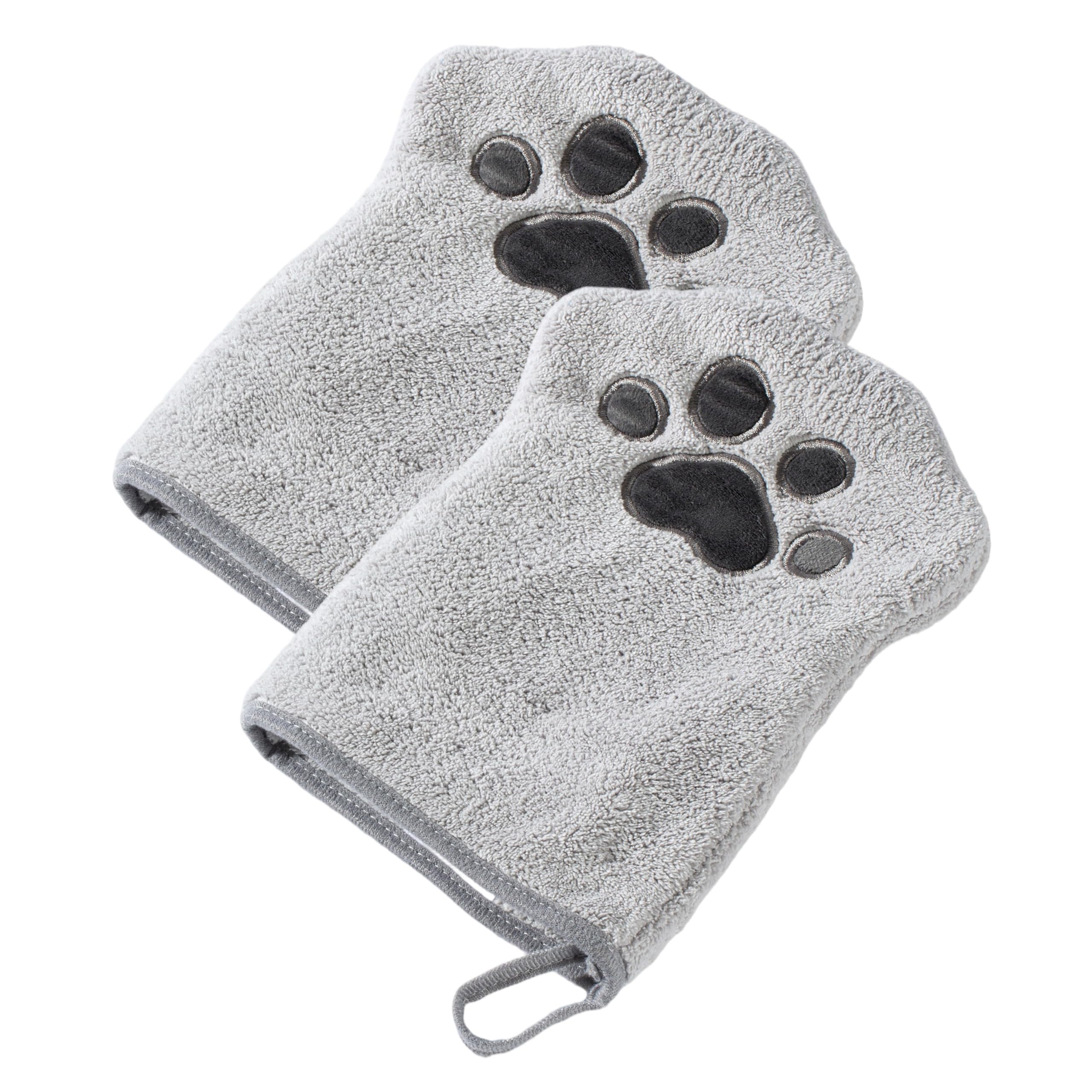 Muddi Mitt Microfiber Reusable Pet Wipes Grooming Towel Glove Machine-Washable Soft Double-Sided Bath Mitt Replaces Wipes Dirt Odor