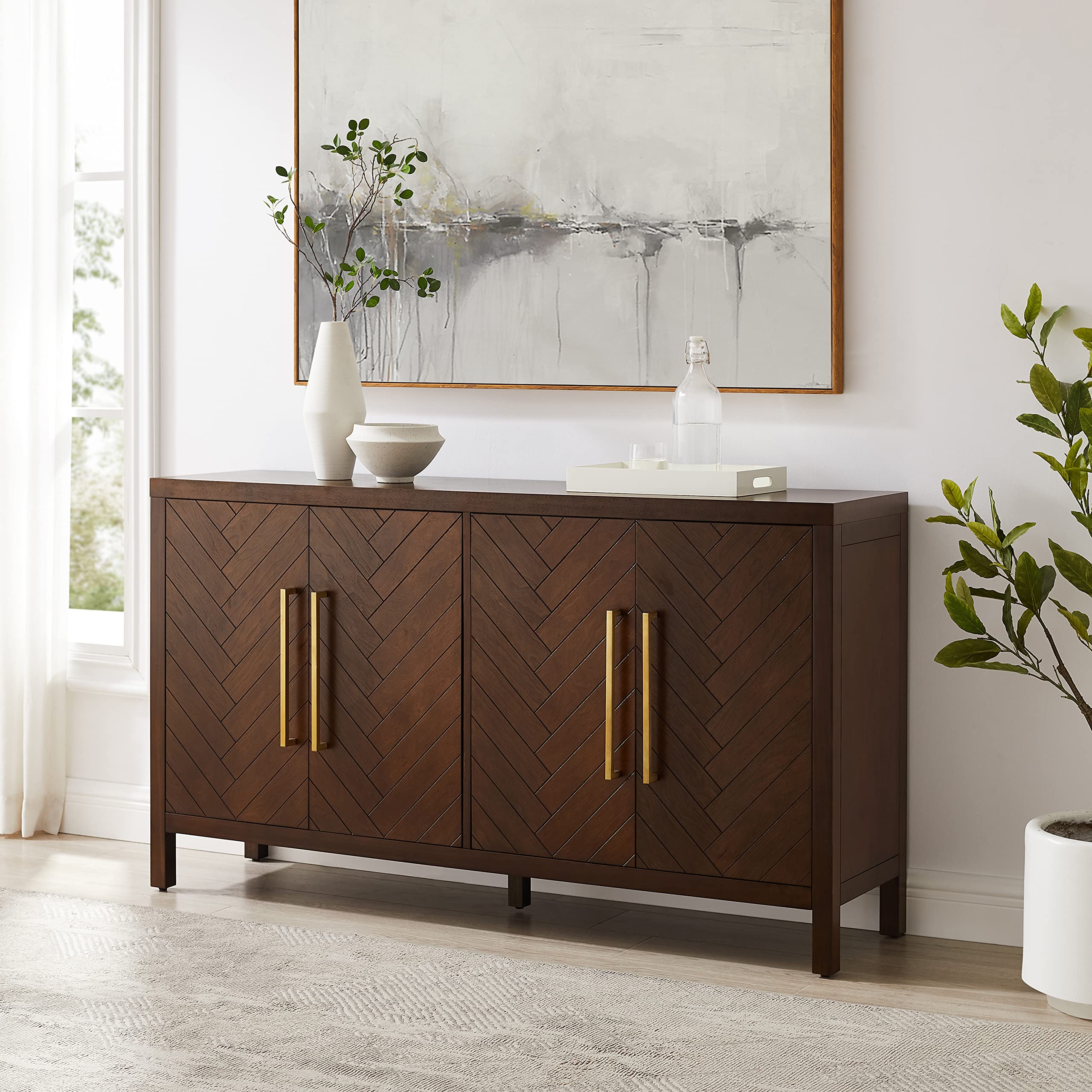 Crosley Furniture Darcy Sideboard, Dark Brown