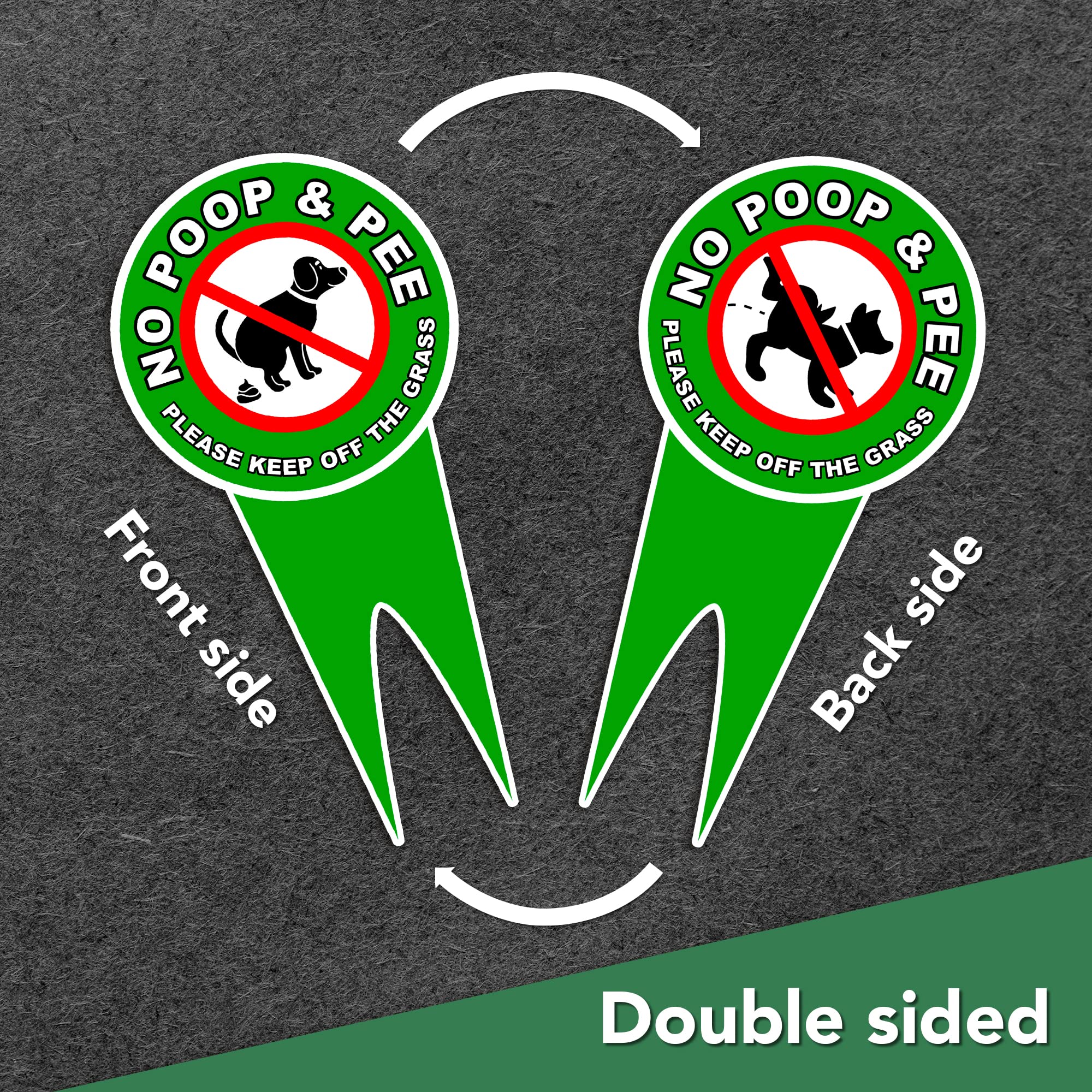 Lot De 2 Panneaux « No Dog Poop » Pour Cour (30 X 15 Cm