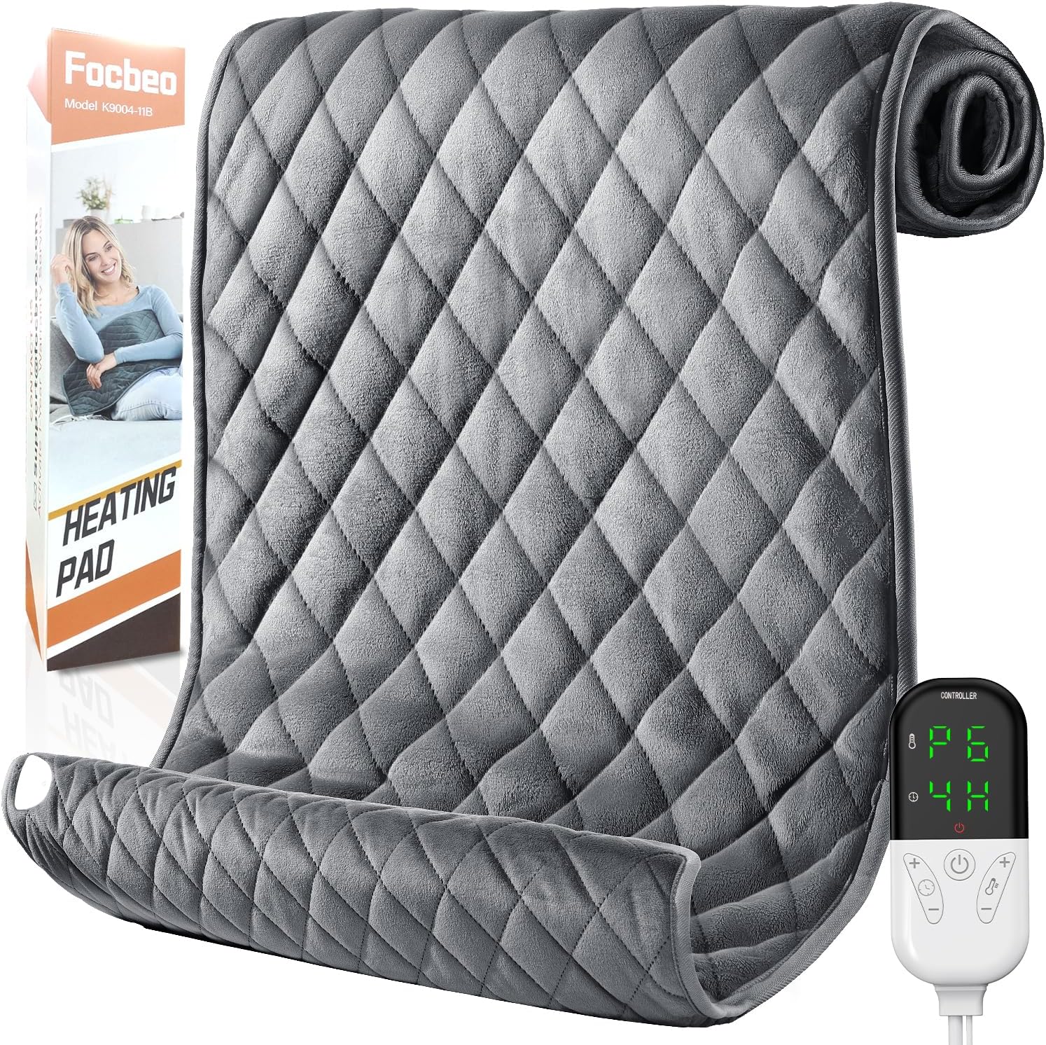 King Size Heating Pad for Back Pain & Cramps Relief