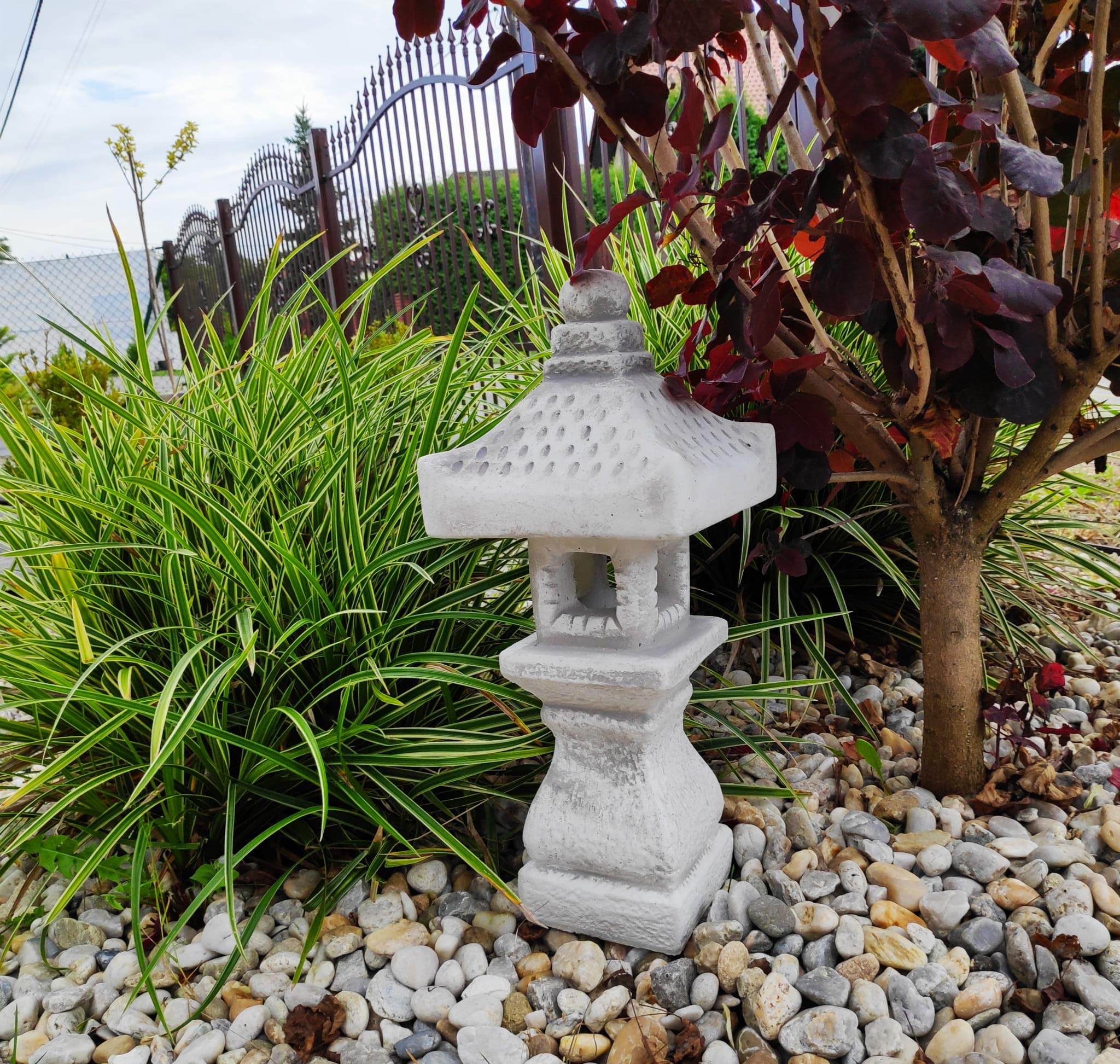 Decoración de Adornos de jardín - Pagoda/Linterna de Estilo japonés de Piedra TACHI-Gata-Oki