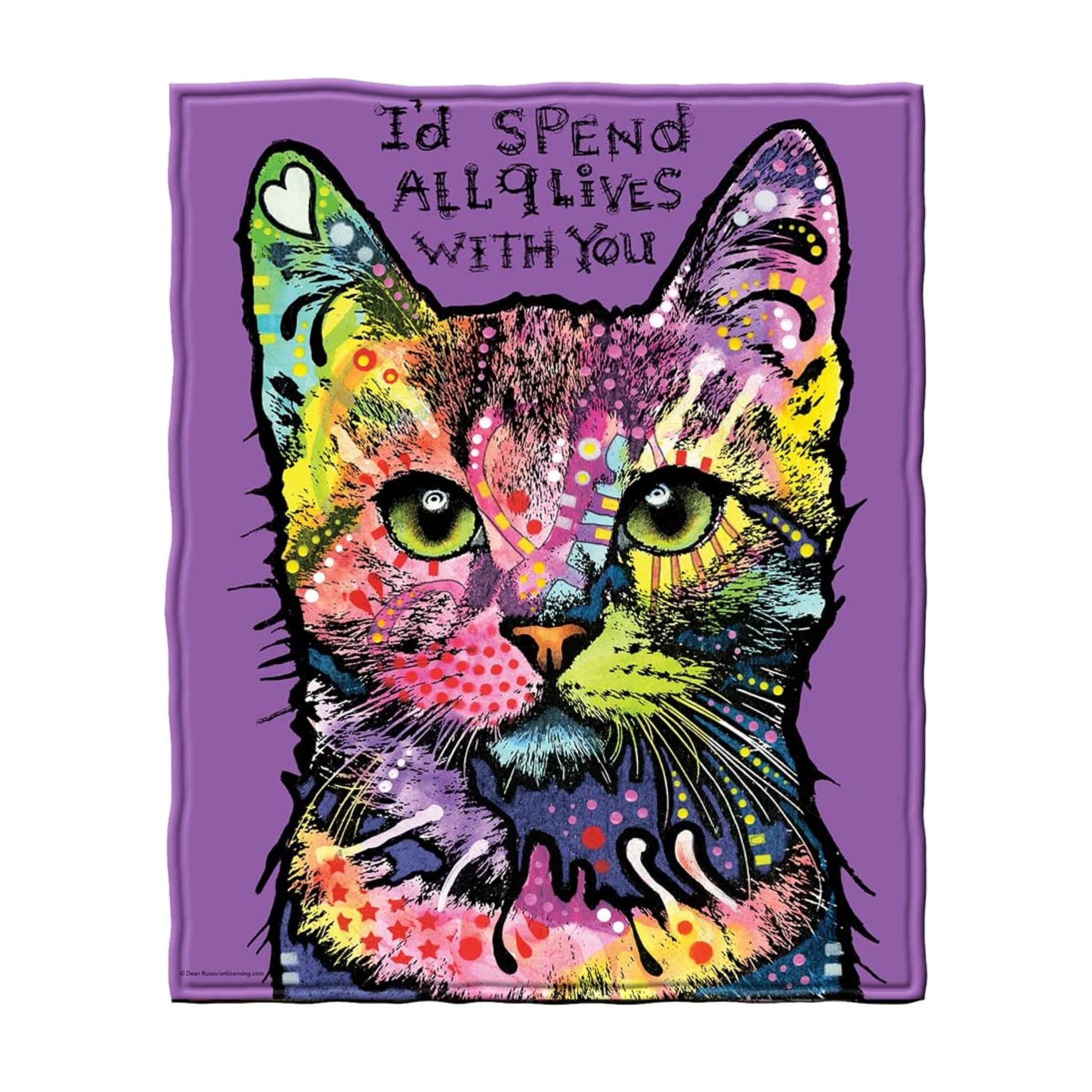 Dawhud Dean Russo Cat Fleece Throw