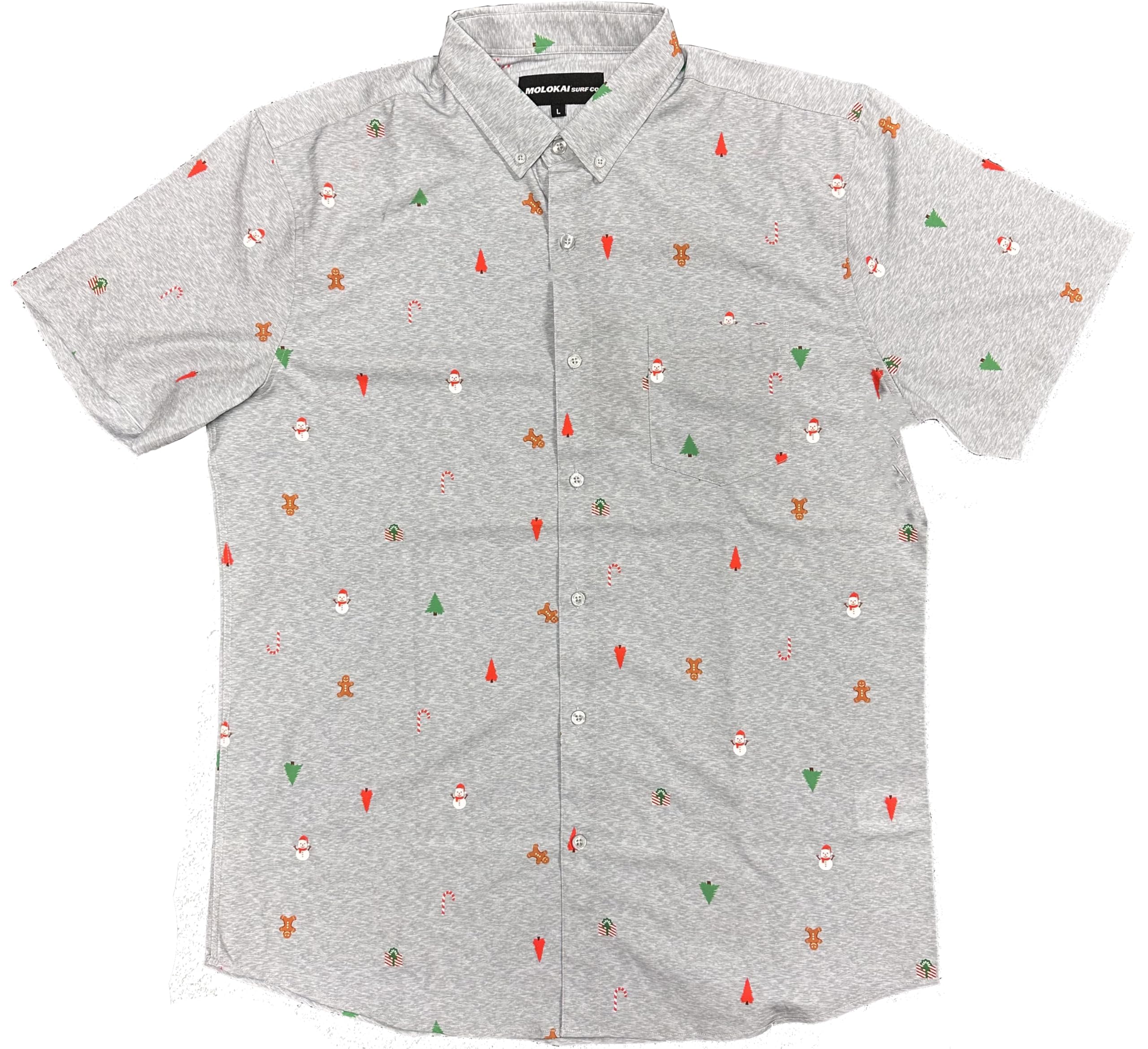 Molokai Surf Button Down Slim Fit Hawaiian Short Sleeve Shirts