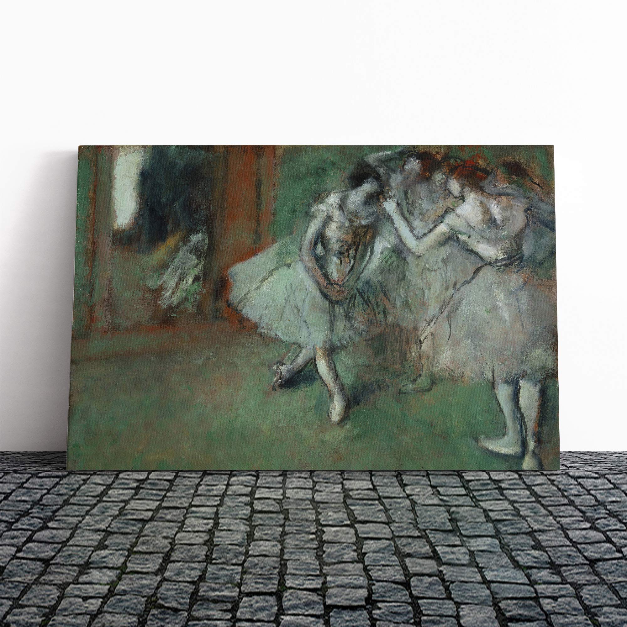 Edgar Degas A Group of Dancers Canvas Print | Gallery Wrapped 30mm Frame Wall Art | 24x16 inches | Ready to Hang | Modern Picture | Living Room Bedroom Lounge Office