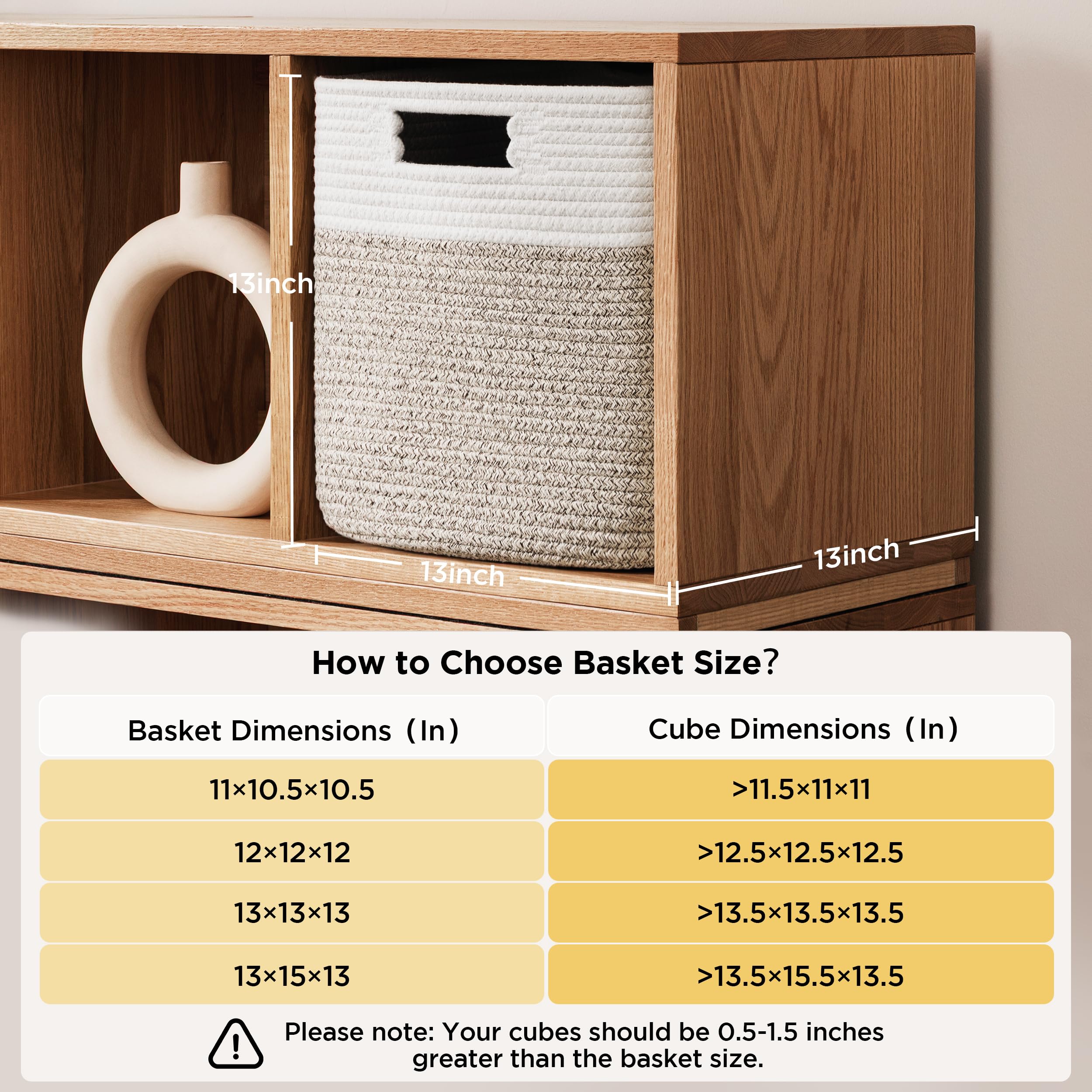 UBBCARE Zestaw 4 kostek do przechowywania – 30 x 30 x 33 cm, bawełniany kosz linowy na półki, zabawki, książkę, kosz do przechowywania kostek z uchwytami, tkany kosz do przechowywania, do organizacji