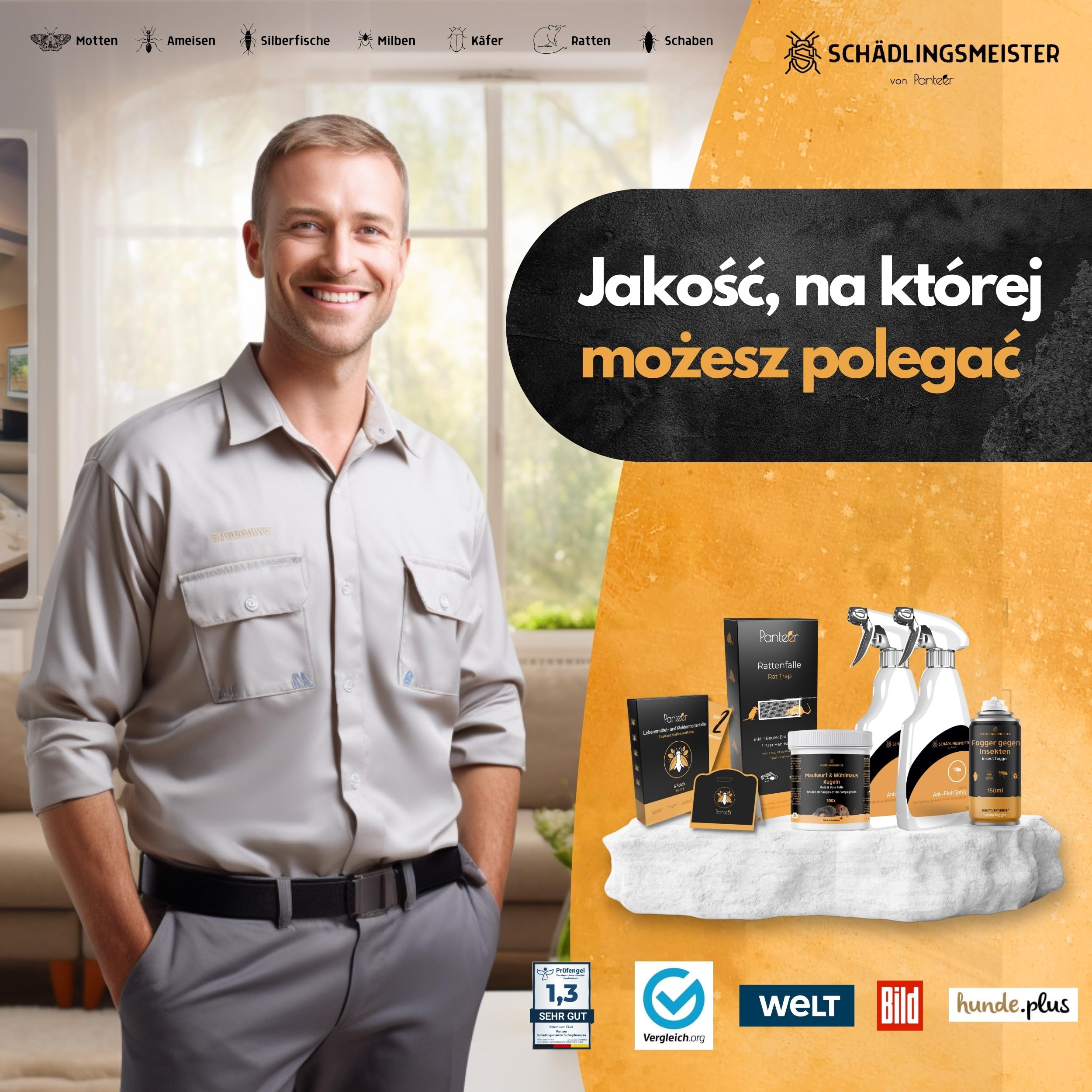 Panteer PEST MASTER pierścienie z drewna cedrowego - 50 sztuk + 1 pułapka na mole ćmy odzieżowe - ochrona przed molami z drewna cedrowego do szafy - pułapka na mole odzieżowe - przeciw ćmom