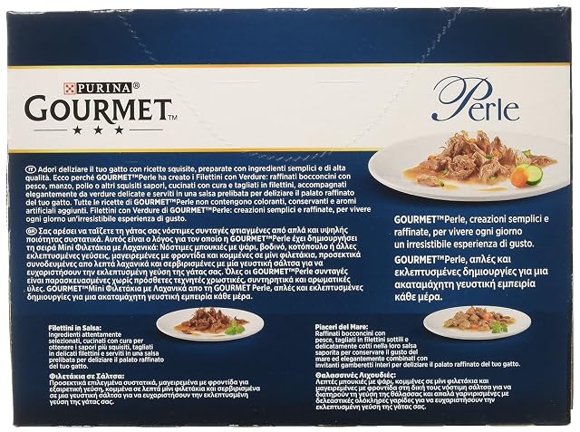 Foto 2 de 6 de Purina Gourmet Perle Húmedo Gato Filetti en Salsa con Verduras con Ternera, Salvaje, Ternera, Trucha
