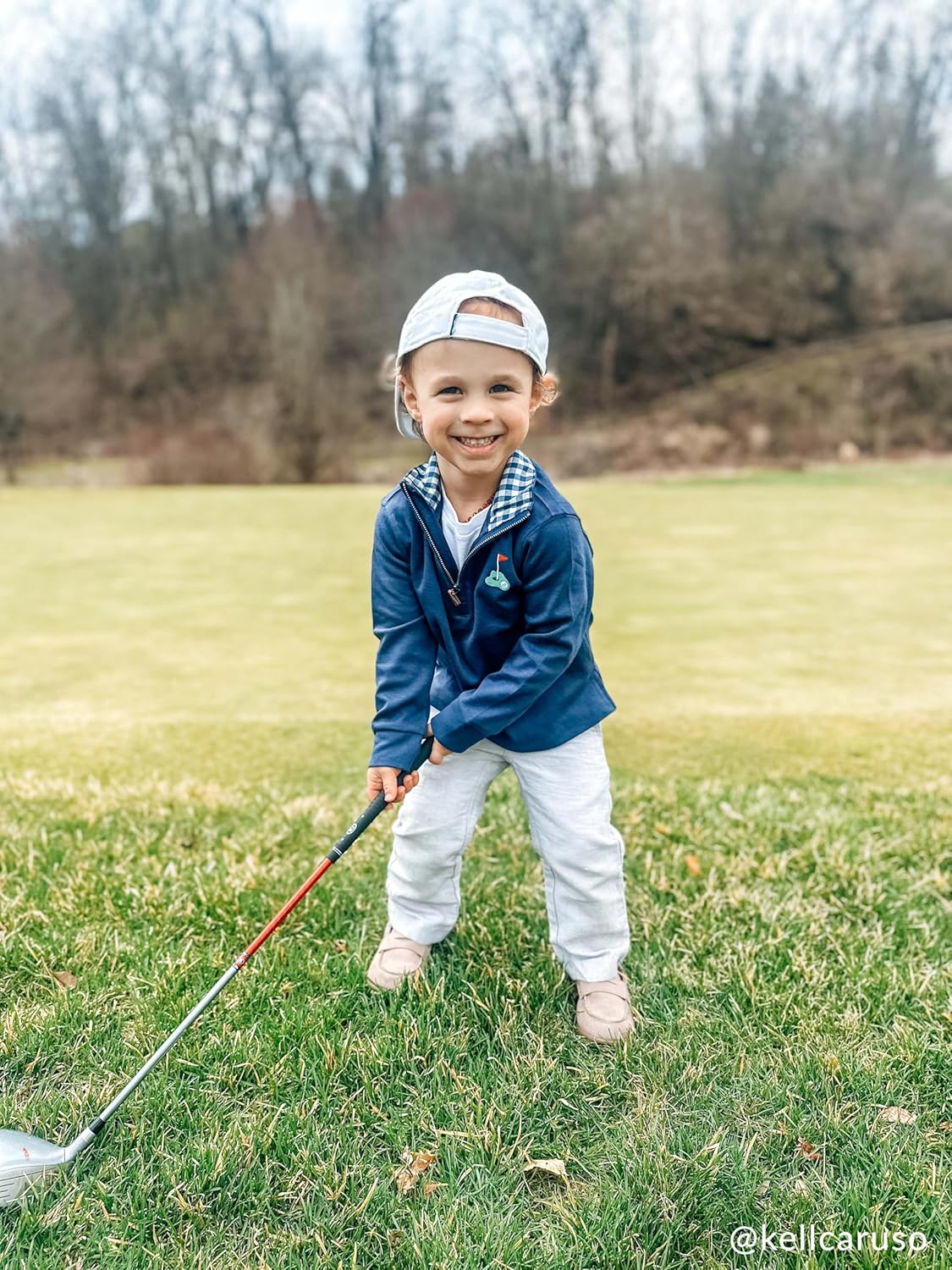 Mud Pie boys Mud Pie Children's Golf Quarter Zip - Image 3