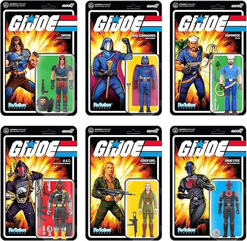 Miniatura 4 de Super7 G.I. Joe Snake Eyes - Figura de acción de G.I. Joe de 3.75 pulgadas con accesorio, coleccionables clásicos de dibujos animados y juguetes