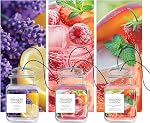 Yankee Candle Car Air Fresheners | Hanging Car Jar Ultimate Variety Pack | Neutralize Odours Up To 30 Days Each | Lemon Lavendar, Iced Berry Lemonade, White Strawberry Bellini Scented | 3 Count