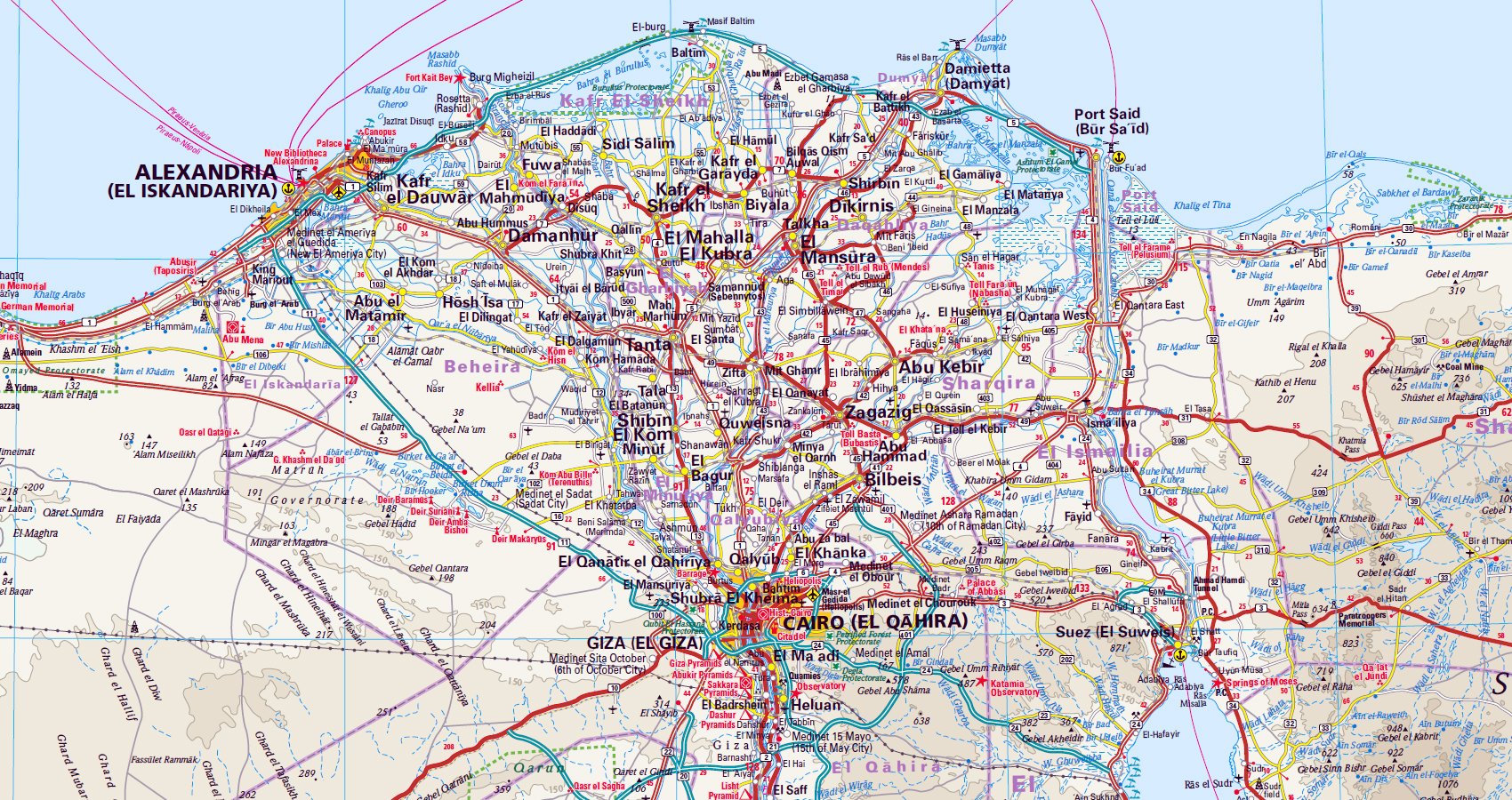 Reise Know-How Landkarte Ägypten (1:1.125.000): world mapping project