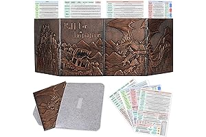 CZYY DND Dungeon Master Screen - Wood Embossed Mimic and Dragon