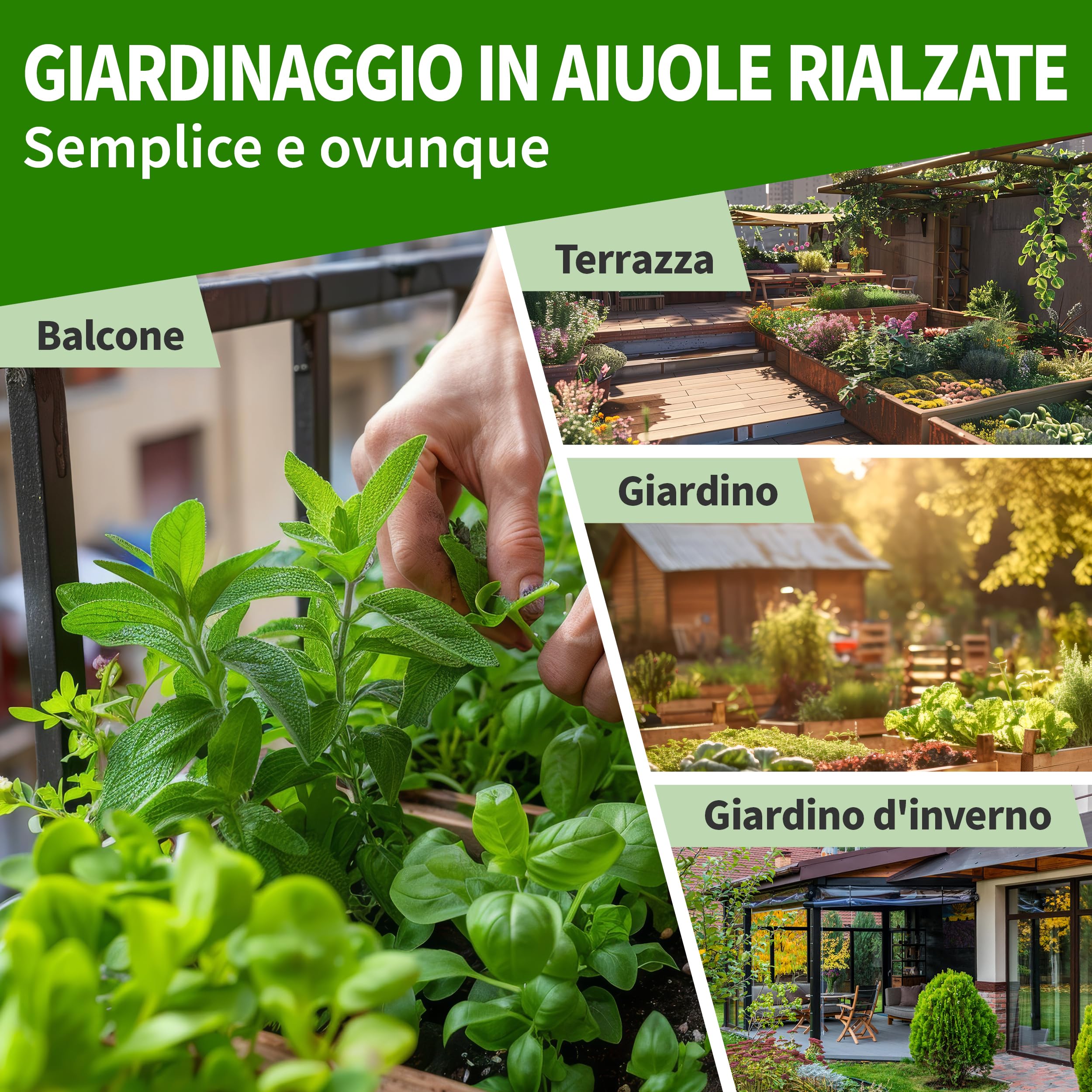 TTL GARDEN Fioriera rialzata da balcone, M, 80 x 40 x 80 cm, in legno, con ripiano e pellicola, in legno di abete resistente alle intemperie, aiuola per piante, aiuola per giardino, balcone, terrazza,