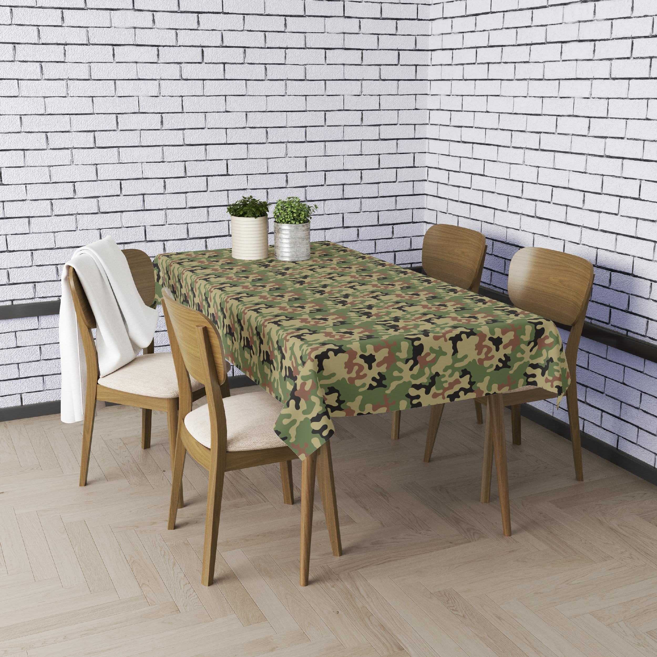 HEKO PANELS Obrus plamoodporny na stół, Kamuflaż leśny, 140 x 300 cm
