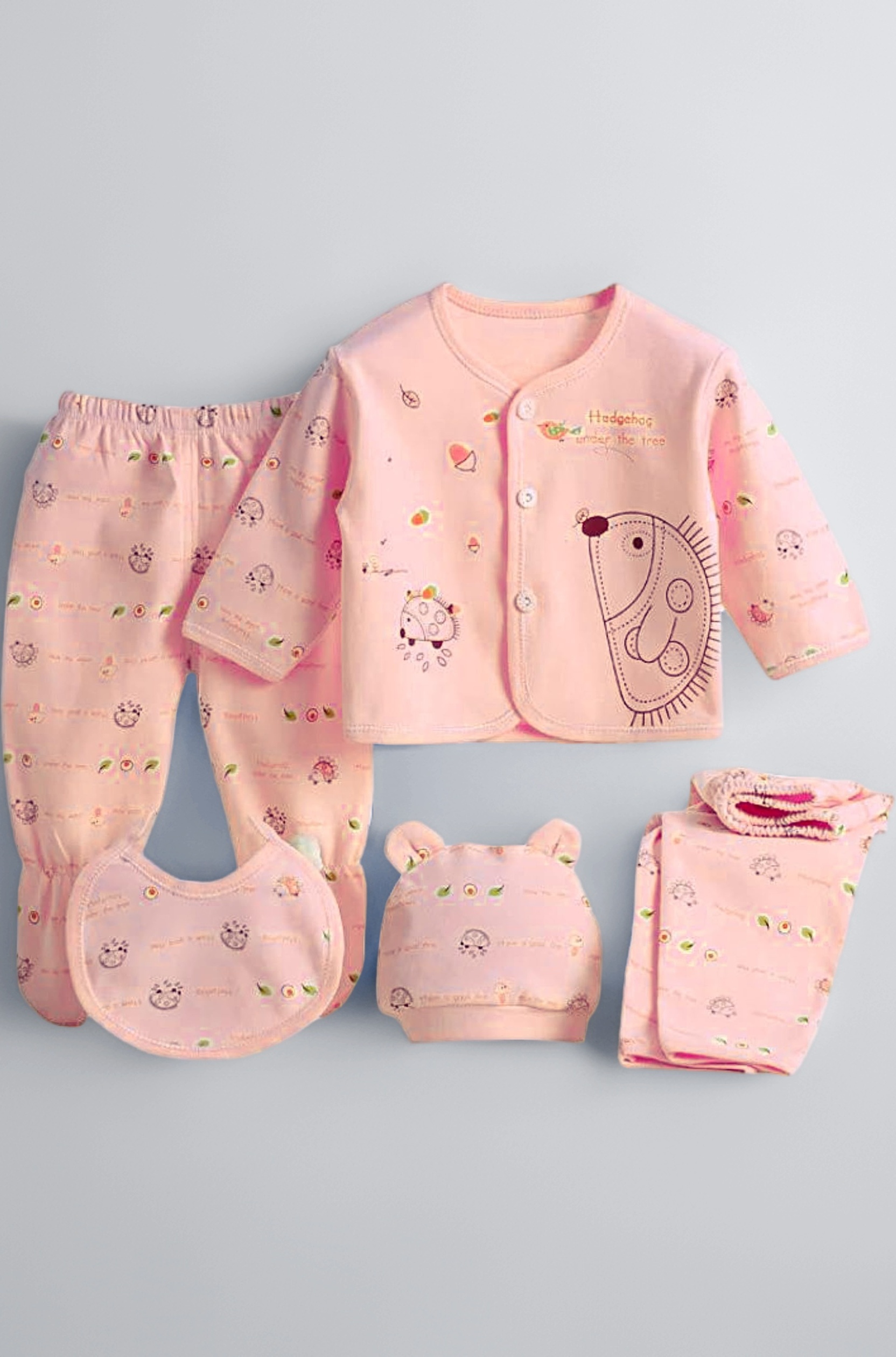 Presents New Born Baby Summer Wear Baby Clothes 5Pcs Sets 100% Cotton Baby Boys Girls Unisex Baby Cotton/Summer Suit Infant Clothes First Gift for New Born Baby