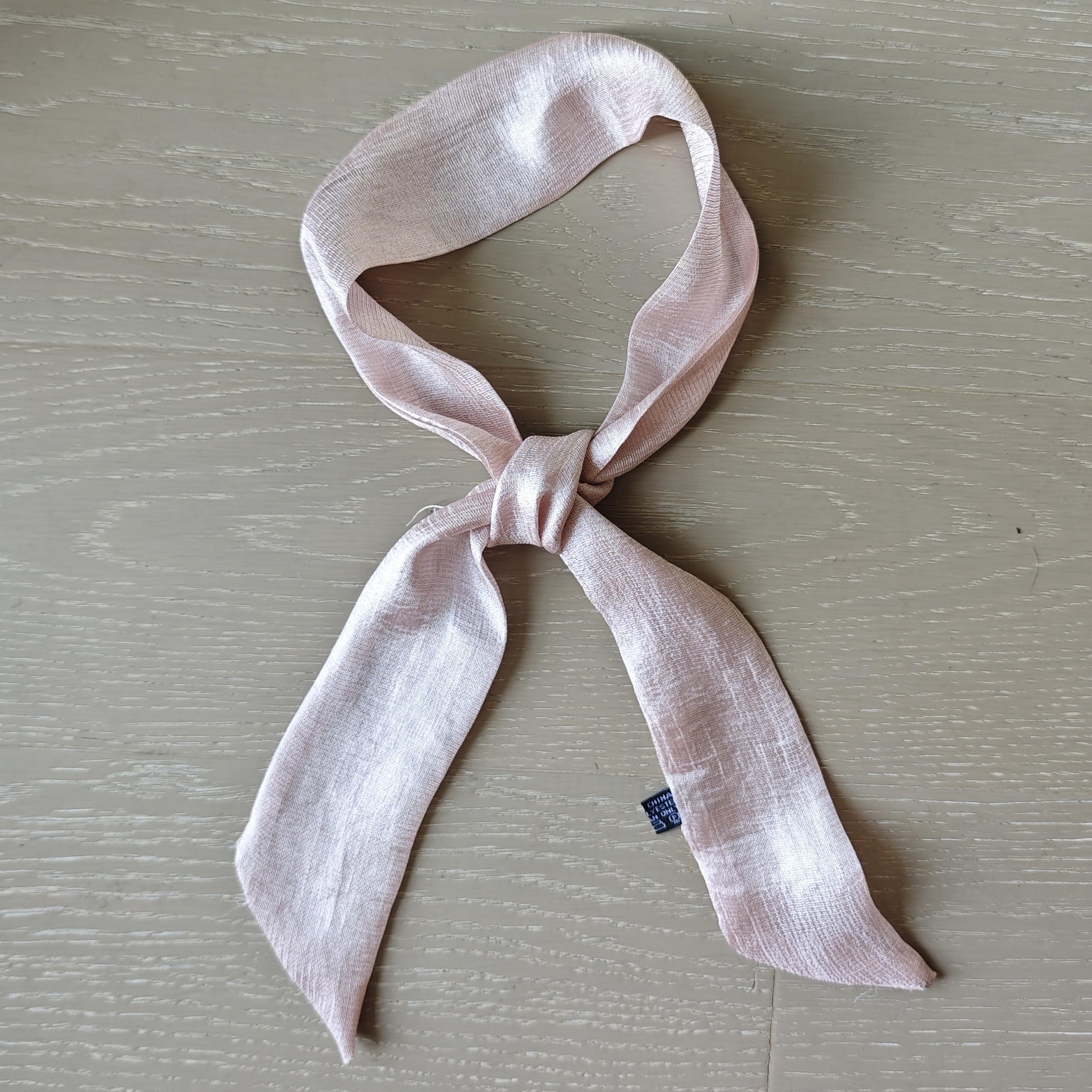 GIMIRO Bufanda de lino de imitación Elegante, 95 x 5 cm, Cinturón Flexible, Accesorio Versátil para Cuello y Cabello