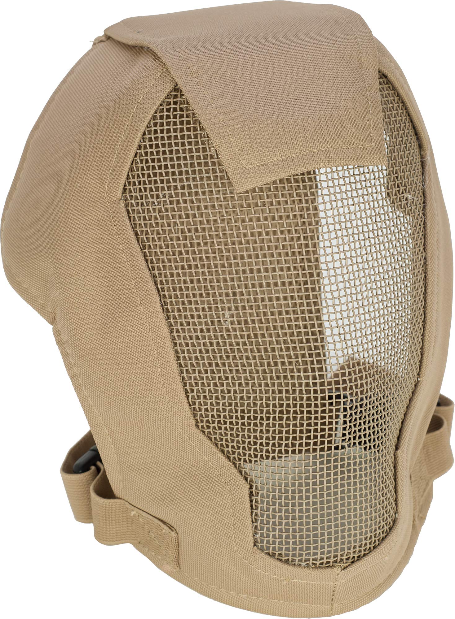 Evike Airsoft - Matrix Iron Face Carbon Steel Striker Gen4 Metal Mesh Full Face Face Pro (Color: Desert Tan)