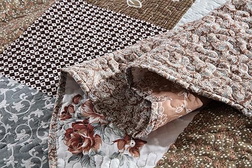 Miniatura 3 de Travan Juego de edredón de 3 piezas tamaño Queen con fundas de almohada de gran tamaño, reversible, suave, tamaño Queen