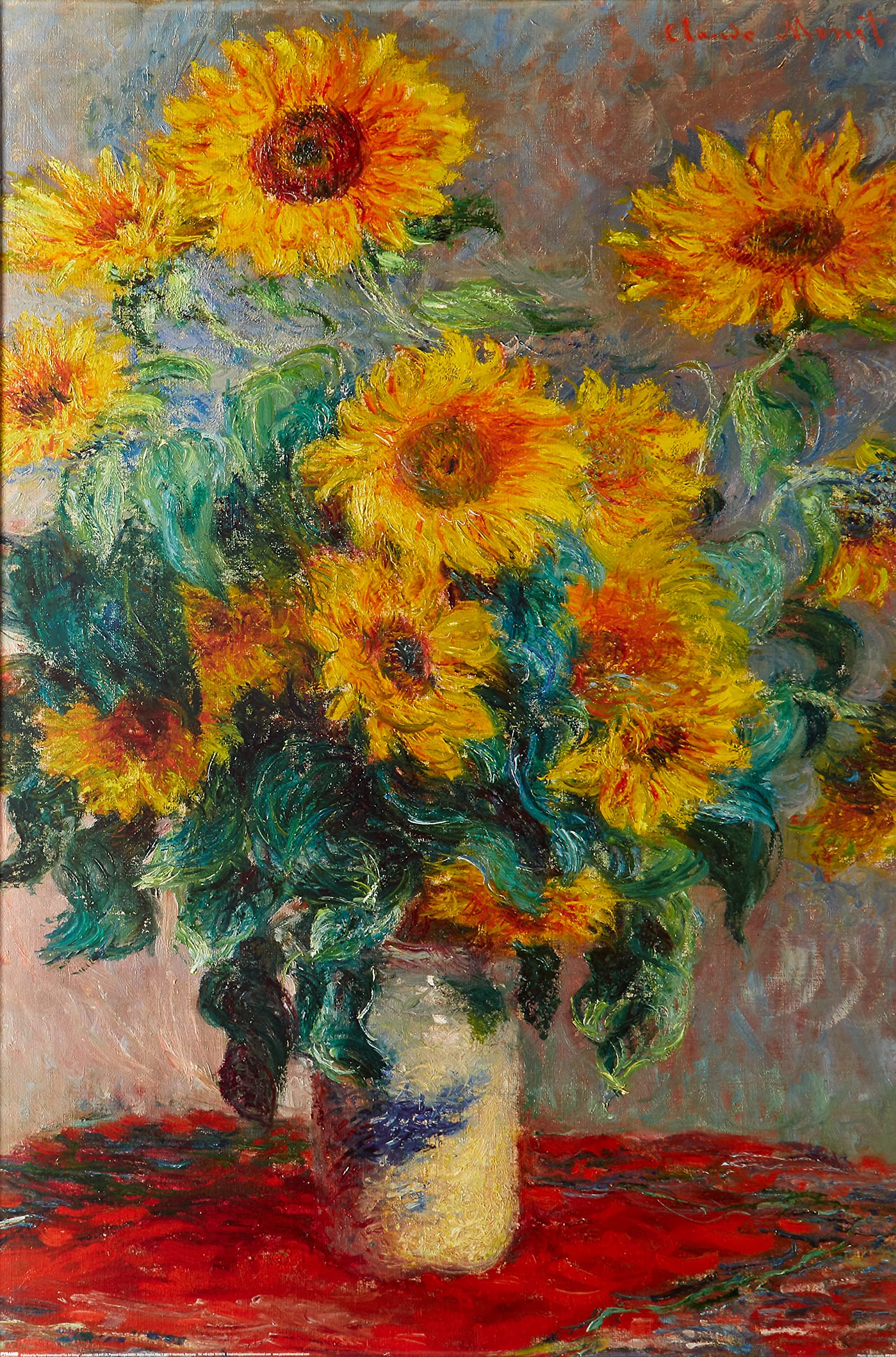 Amazon.co.jp: トライエックス モネ/Bouquet of sunflowers ポスター