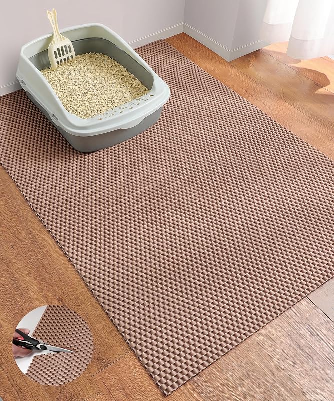 Tapete para Caixa de Areia de Gatos Cooyes em PVC, Recortável e Impermeável, 101,6 x 71,1 cm