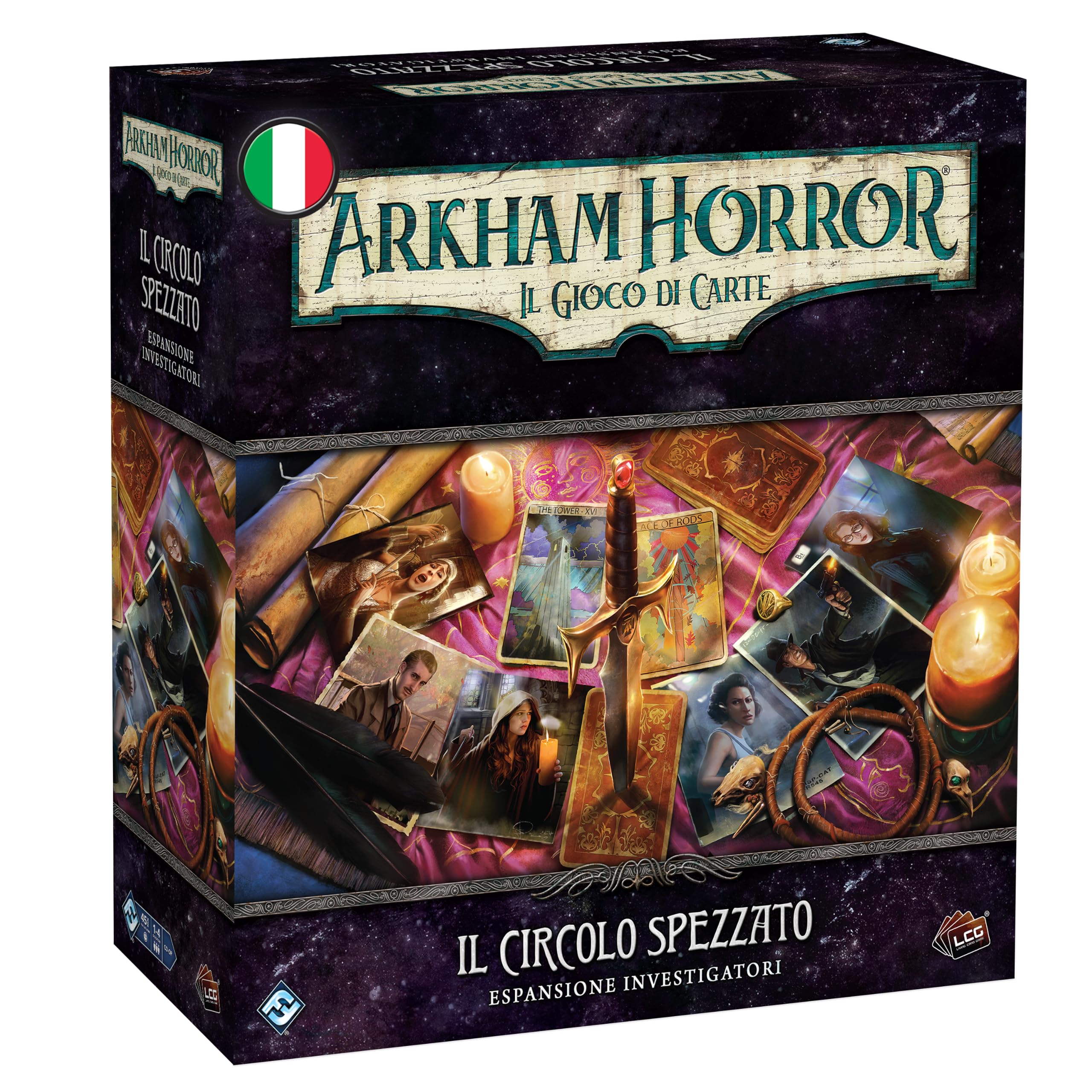 Asmodee - Arkham Horror The Card Game: The Broken Circle - Investigators Expansion, Italian Edition