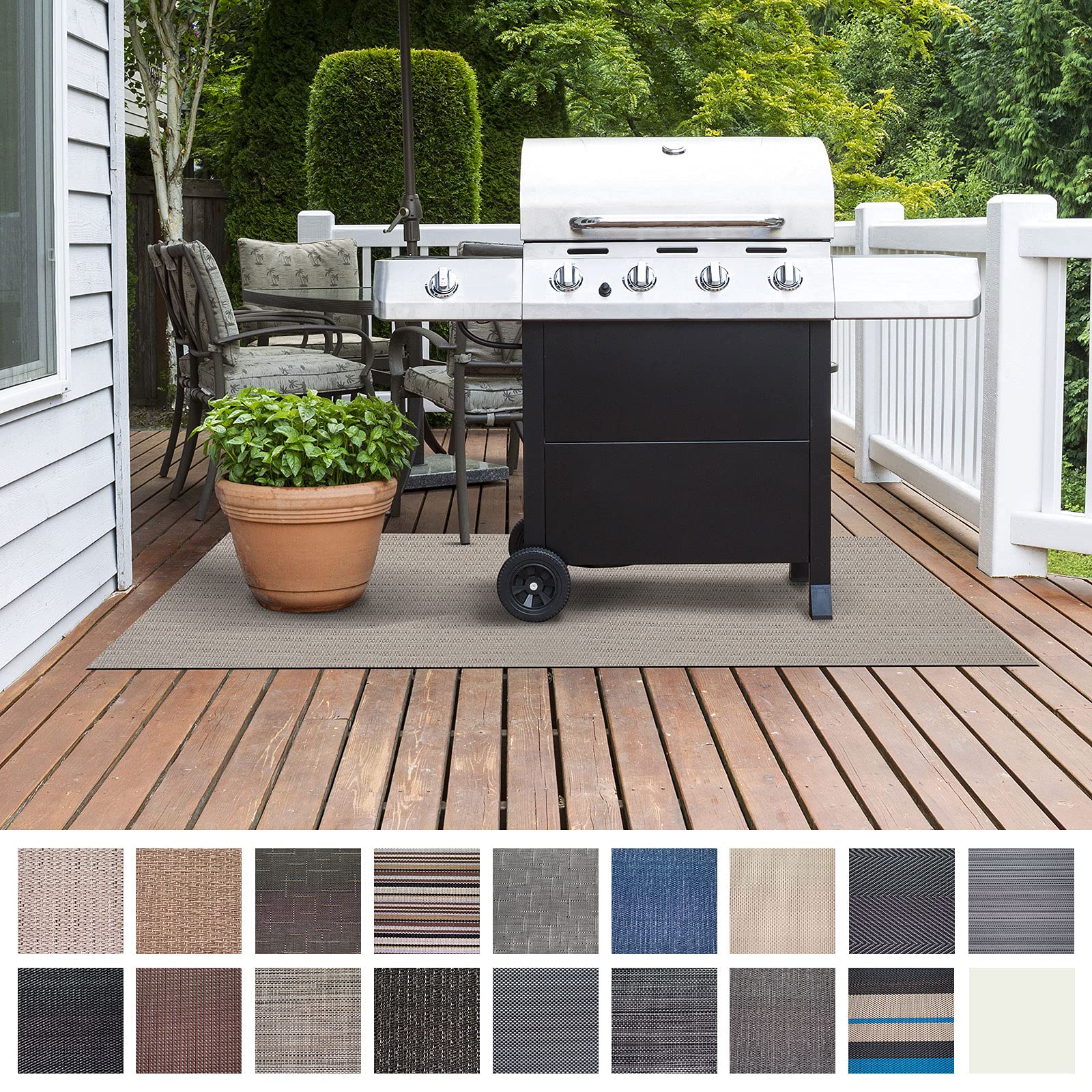Tapis de Protection Ignifuge pour Barbecue Résistant à la Chaleur 90 x 120 cm
