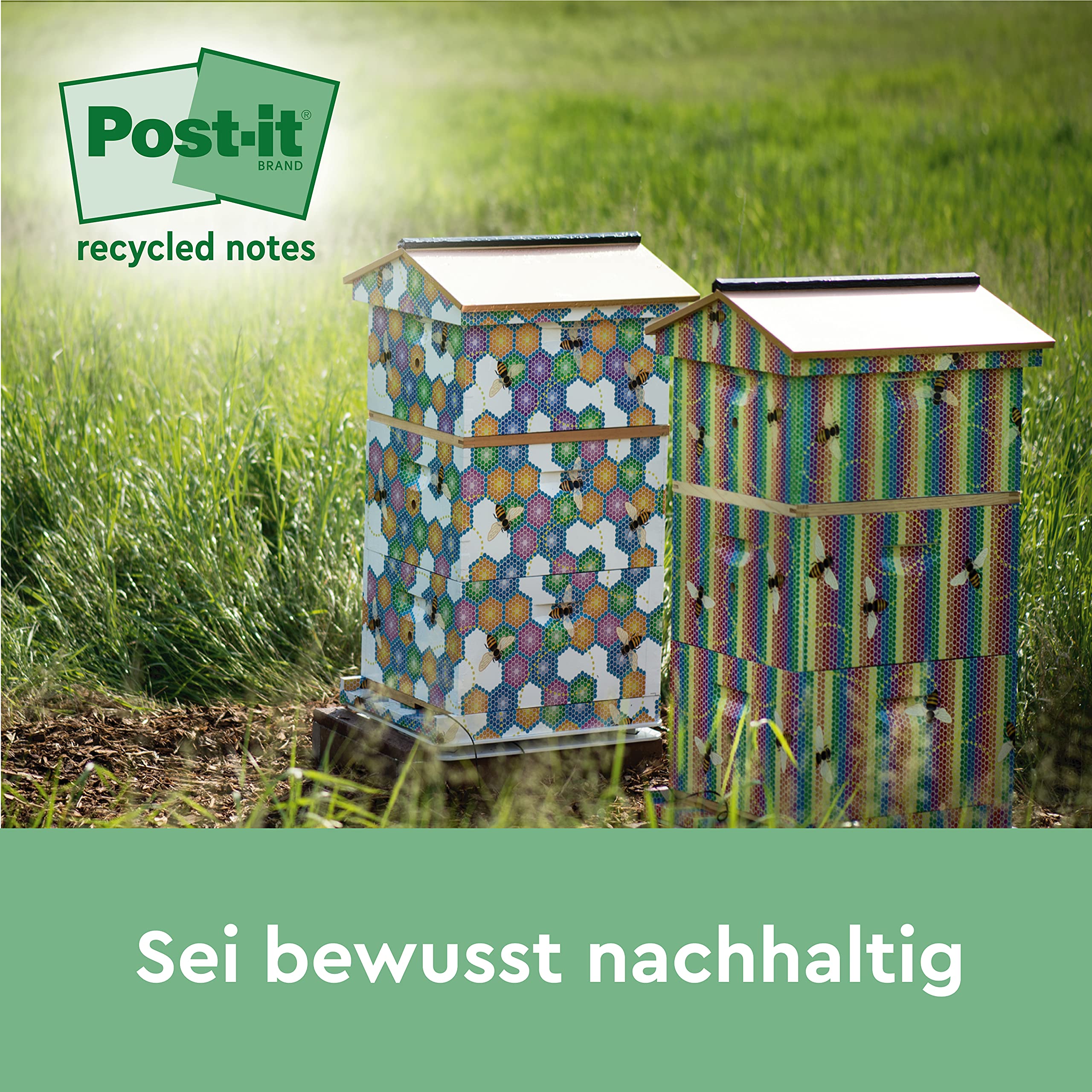Post-it Recycling-Notes, 16 Blöcke (1600 Blatt), 76 mm x 76 mm