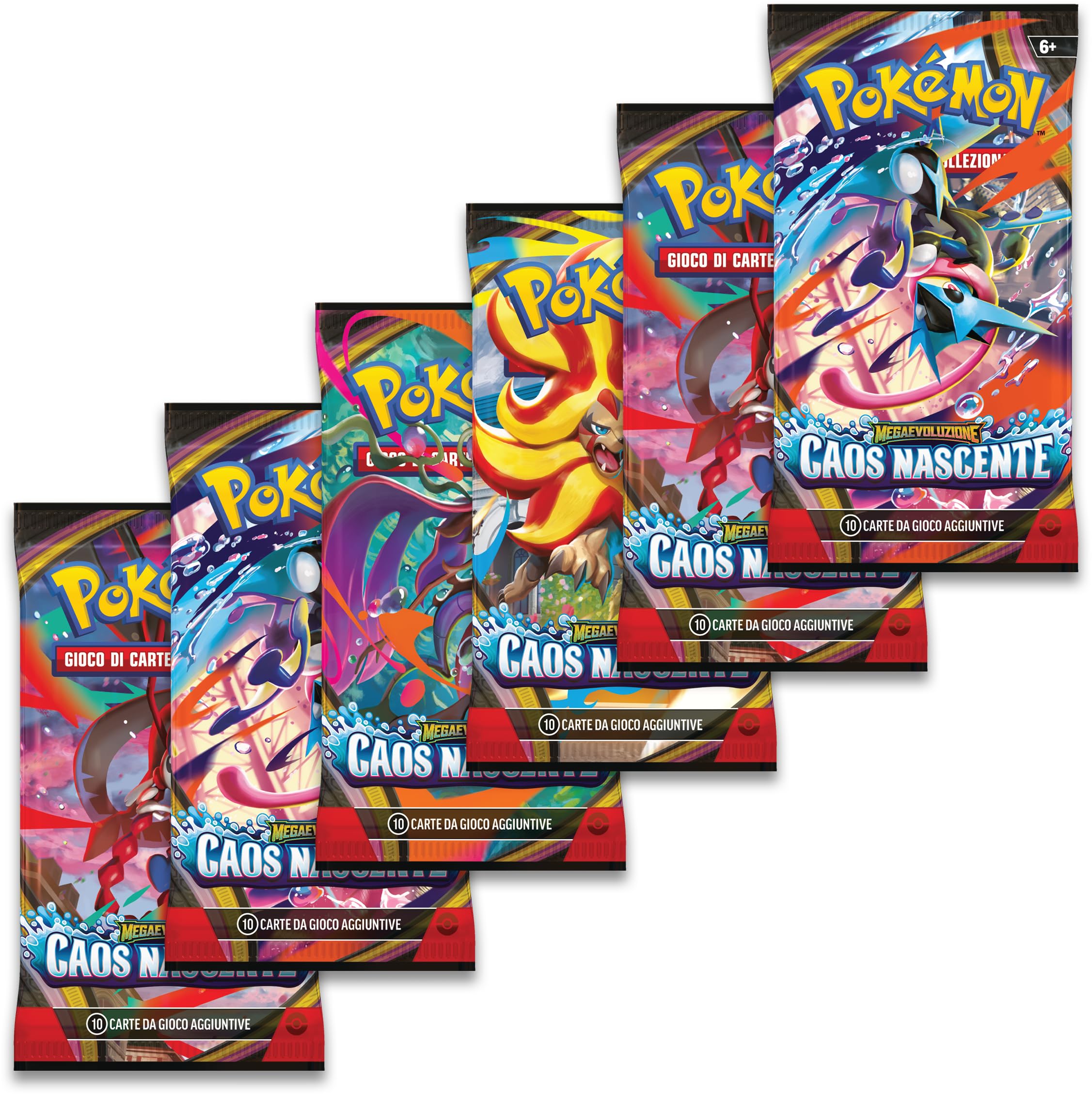 Pokémon: Megaewolucja pakiet rozszerzeń - wschodzący chaos GCC Pokémon (sześć dodatków), wydanie włoskie