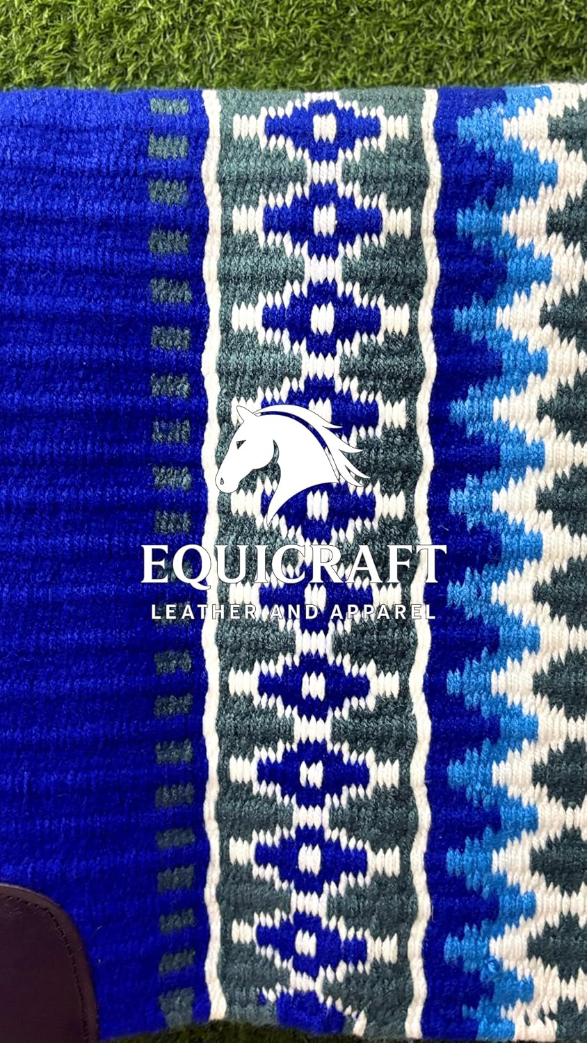 Handmade Western Show Saddle Blanket | Genuine New Zealand Wool Pad | Custom Equestrian Gear AM-02