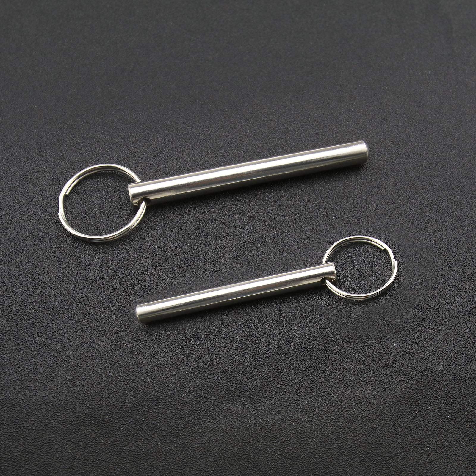 4 perni a sgancio rapido con estremità a sfera caricata a molla, in acciaio al carbonio nichelato Bimini Top Pin - 6 x 60 mm e 8 x 78 mm