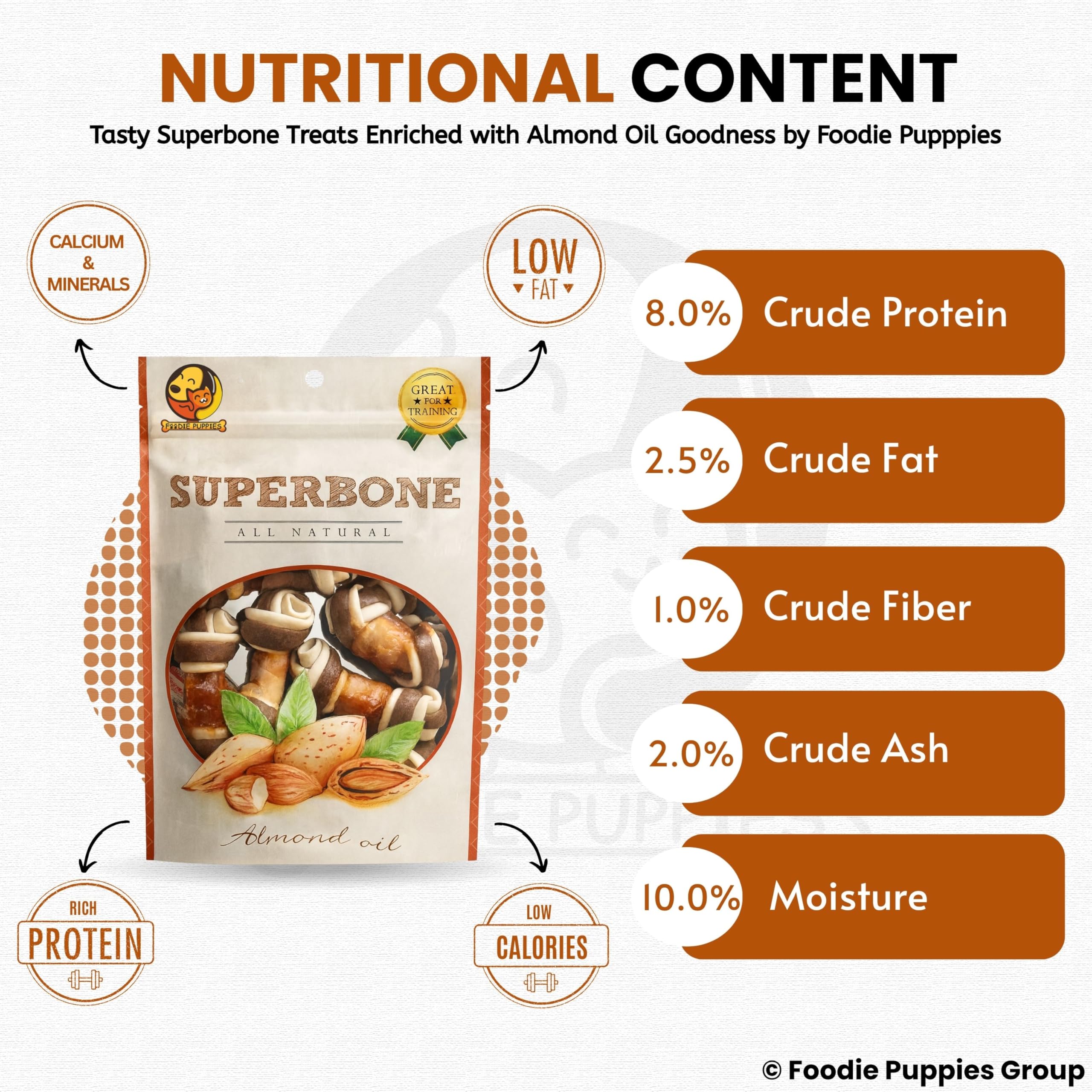 Foodie Puppies Superbone 21-in-1 Knotted Dog Treat - (Almond Oil) (Big Pack) | Healthy Chicken Snack, High Protein, Easily Digestible Chew Treat | Dry Treat Ideal for Training for All Types of Dogs 4