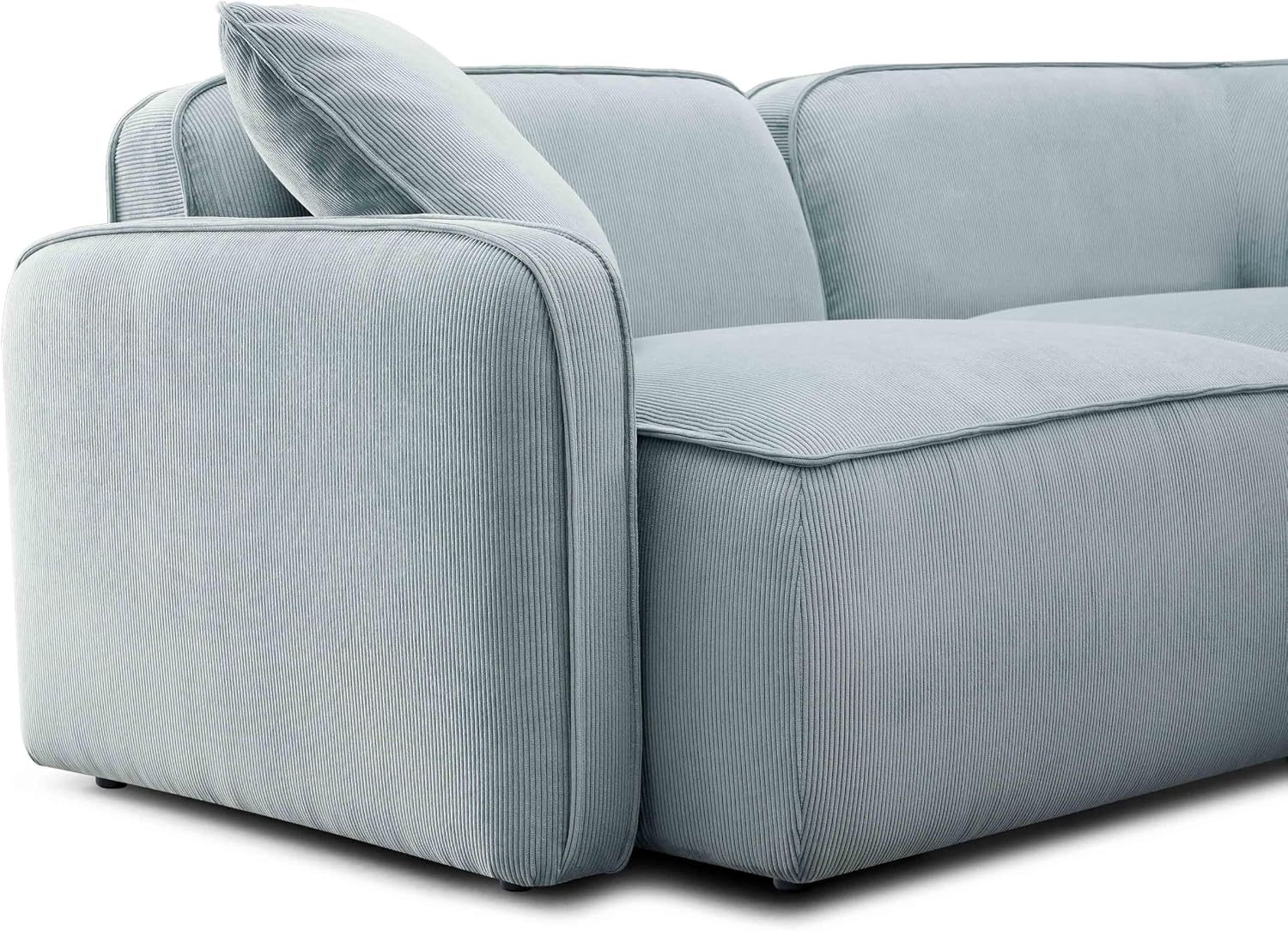 Tov Furniture Travie Modular Loveseat (Light Green Performance Corduroy Velvet)