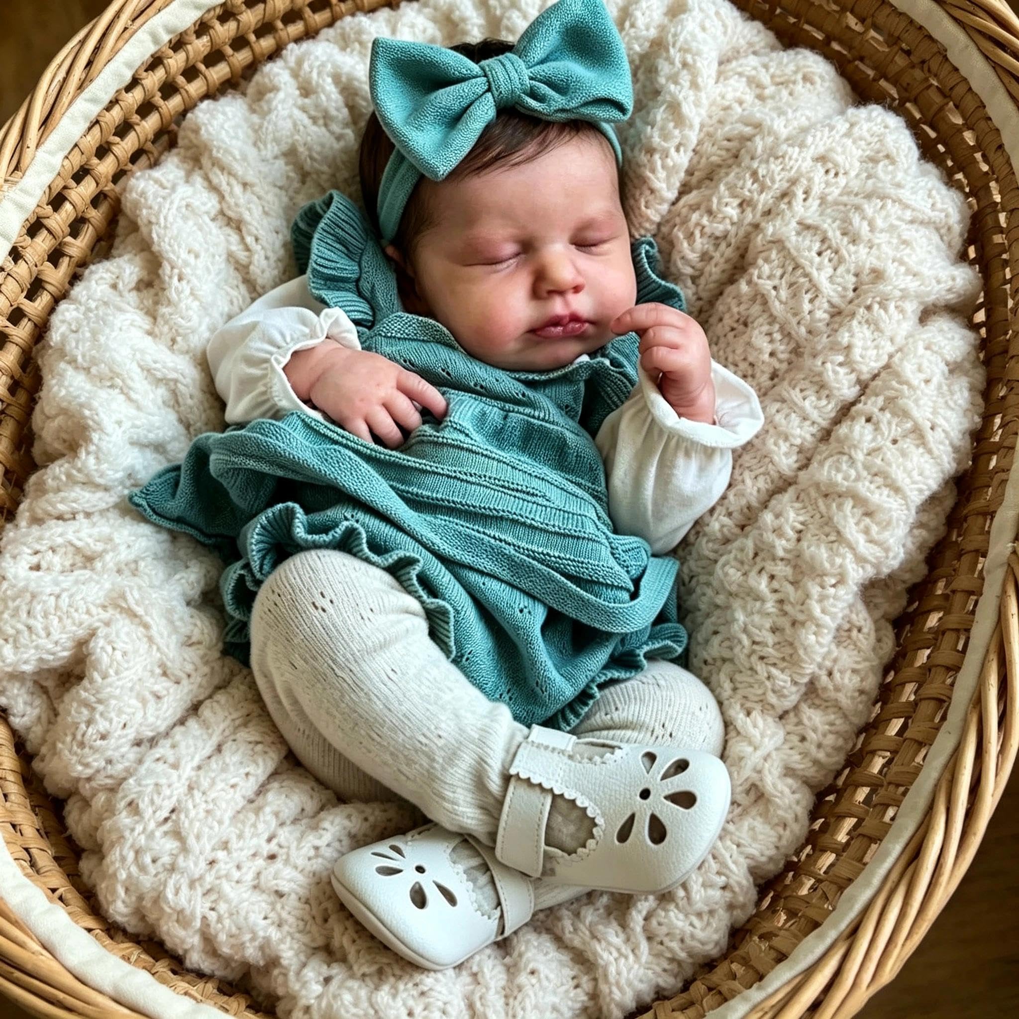 Zero Pam Lebensechte Reborn Babypuppen 20 Zoll Weiches Vinyl Realistische Neugeborene Babypuppen Poseable Real Life Baby Mädchen Puppen mit Puppenzubehör und Geschenk für 3+ Jahre alte Kinder