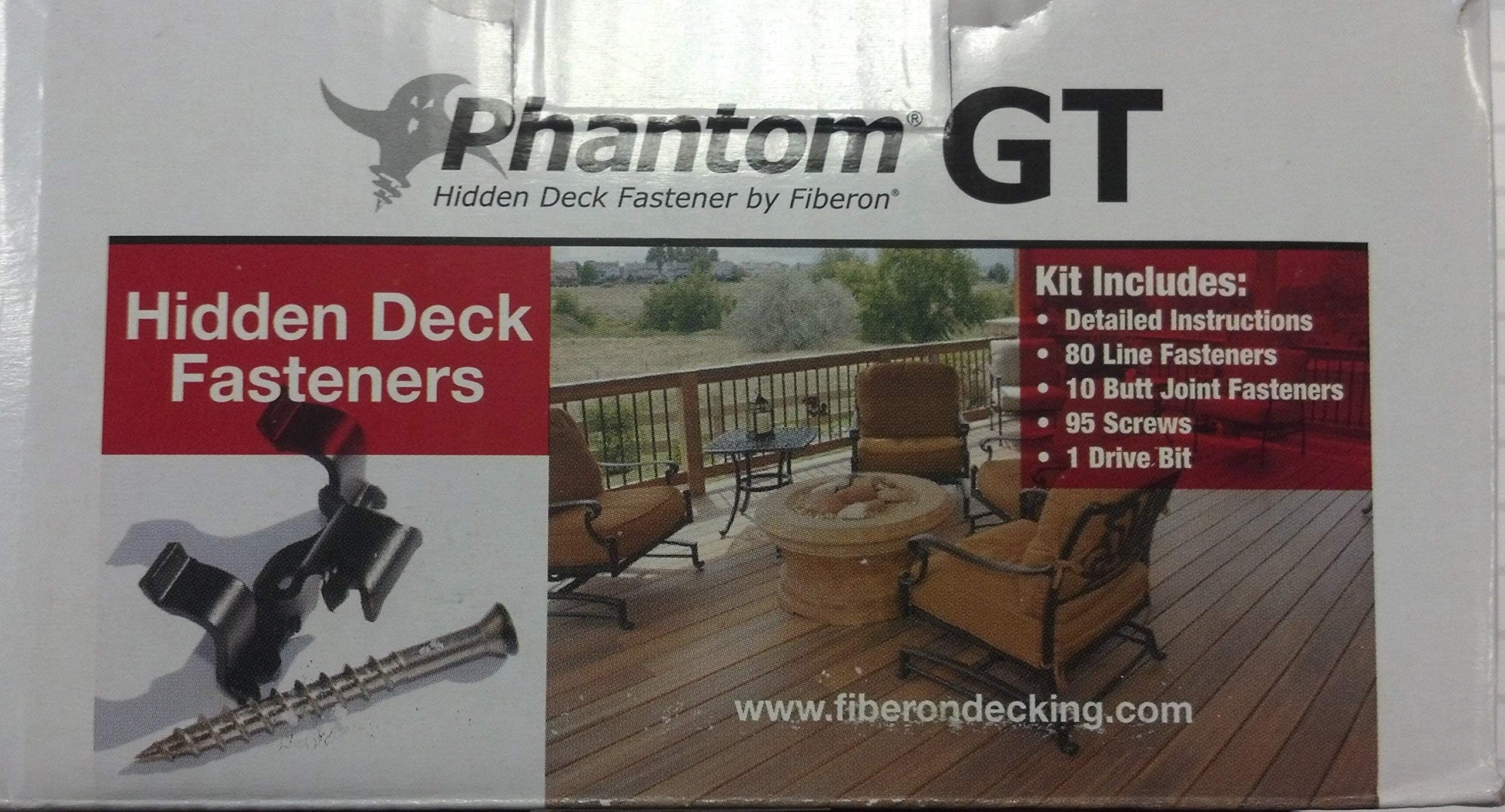 Fiberon Phantom Hidden Deck Fastener Kit-BKT BRD PHTM GT B90