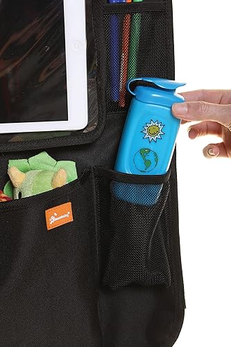 Miniatura 3 de Dreambaby Organizador y almacenamiento para asiento trasero de automóvil, protector de asiento trasero, con 4 bolsillos de malla y bolsa de